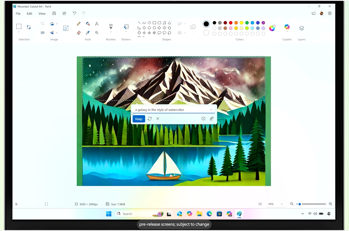 Windows 11, AI, Microsoft, Copilot+, Surface Laptop, Surface Pro, Windows Recall, Semantic Search, Click-to-Do, Agentic AI, Relighting, Photos, Object Editing, Paint, Sticker Generation, Snipping Tool, Start Menu, Phone Link, Microsoft Store, File Explorer, Edge Game Assist, NPU, Qualcomm, AMD, Intel, Copilot Vision, PCWorld, Mark Hachman

