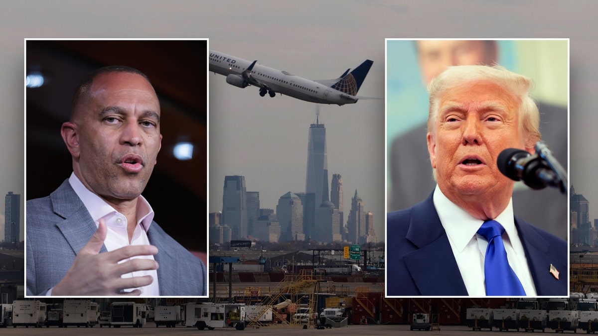 Hakeem Jeffries, Donald Trump, FAA, Newark Airport, flight delays, flight cancellations, Transportation Secretary Sean Duffy
