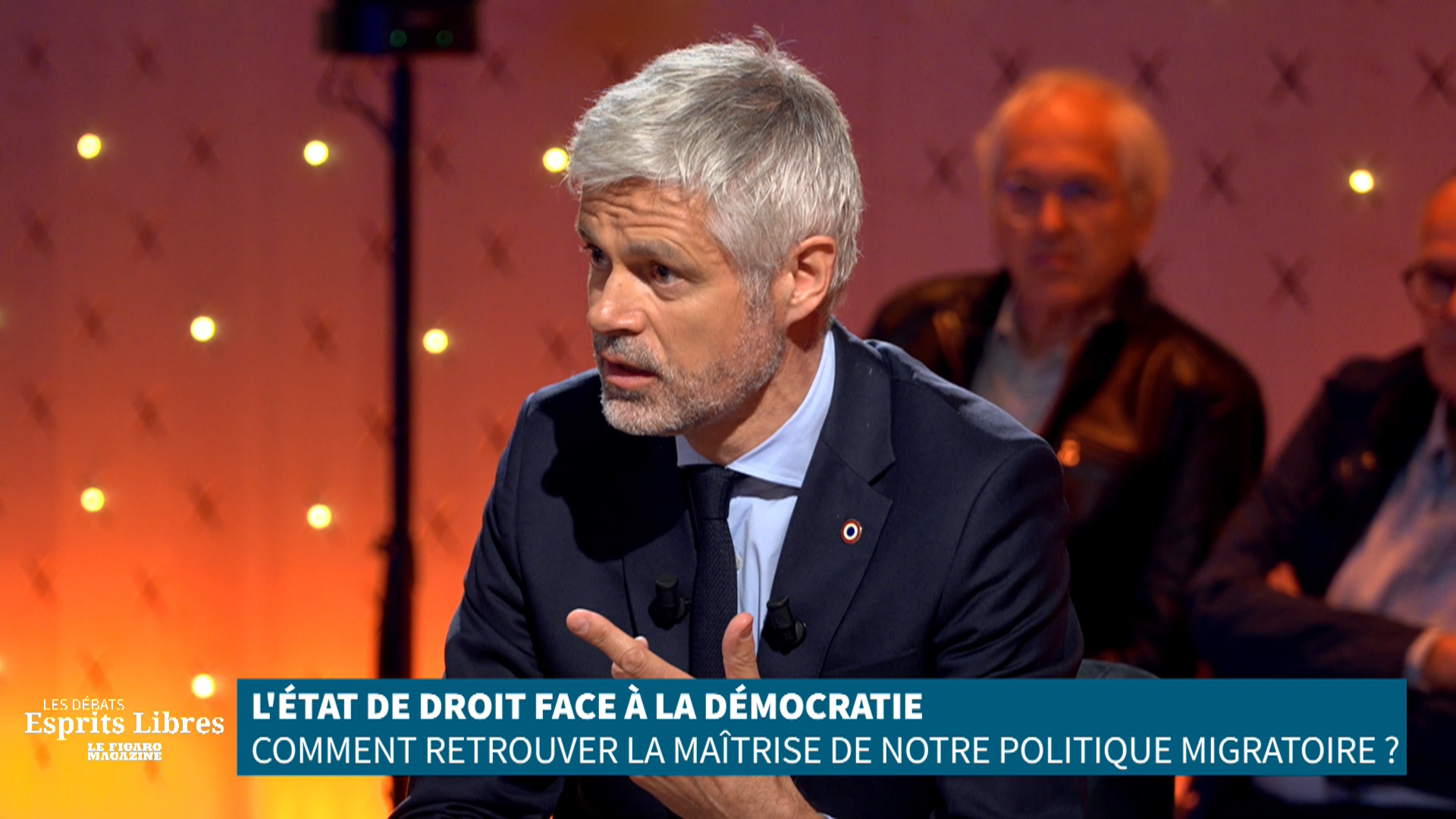 Laurent Wauquiez, Esprits Libres, Le Figaro TV, Alexandre Devecchio, Droite Républicaine, immigration, LR, Bruno Retailleau, Macron, macronisme, François Bayrou, impôts, Mathieu Bock-Coté, État de droit, Robert Badinter, politique, France, droite, government
