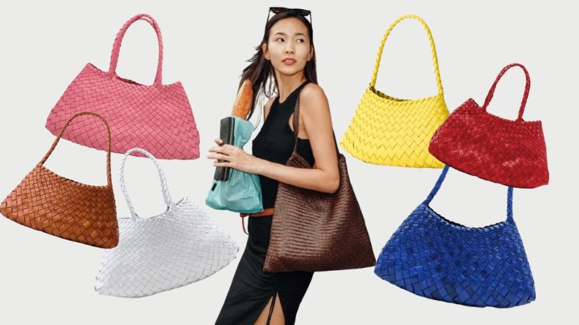 Savette, Dragon Diffusion, handbags, Paris, fashion trends, Belgian brand, accessories, influencers, Bon Marché, leather bags, woven bags, 25-35 age group, street style
