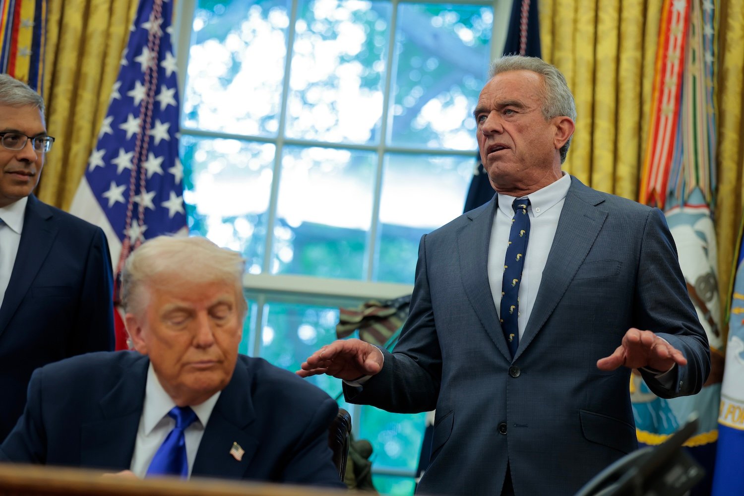 gain-of-function research, Trump, executive order, covid-19, lab leak theory, federal funding, NIH, Robert F. Kennedy Jr., Marty Makary, Wuhan lab, virus mutation, scientific debate, biological research, H5N1, biosafety, conspiracy theories, science policy

