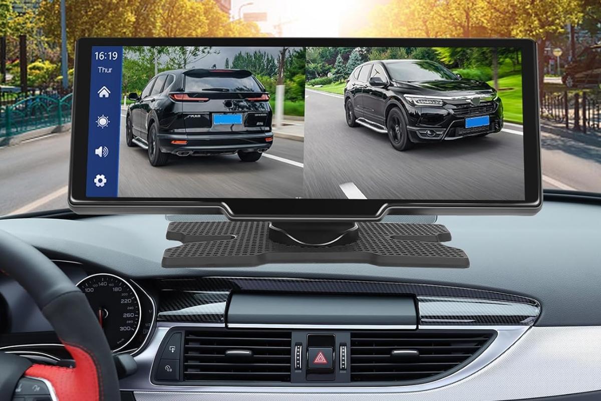 Autoradio portable, Podofo, Carplay, Android Auto, tableau de bord numérique, voiture, réduction, Amazon, promotion, GPS, musique, écran tactile, commande vocale
