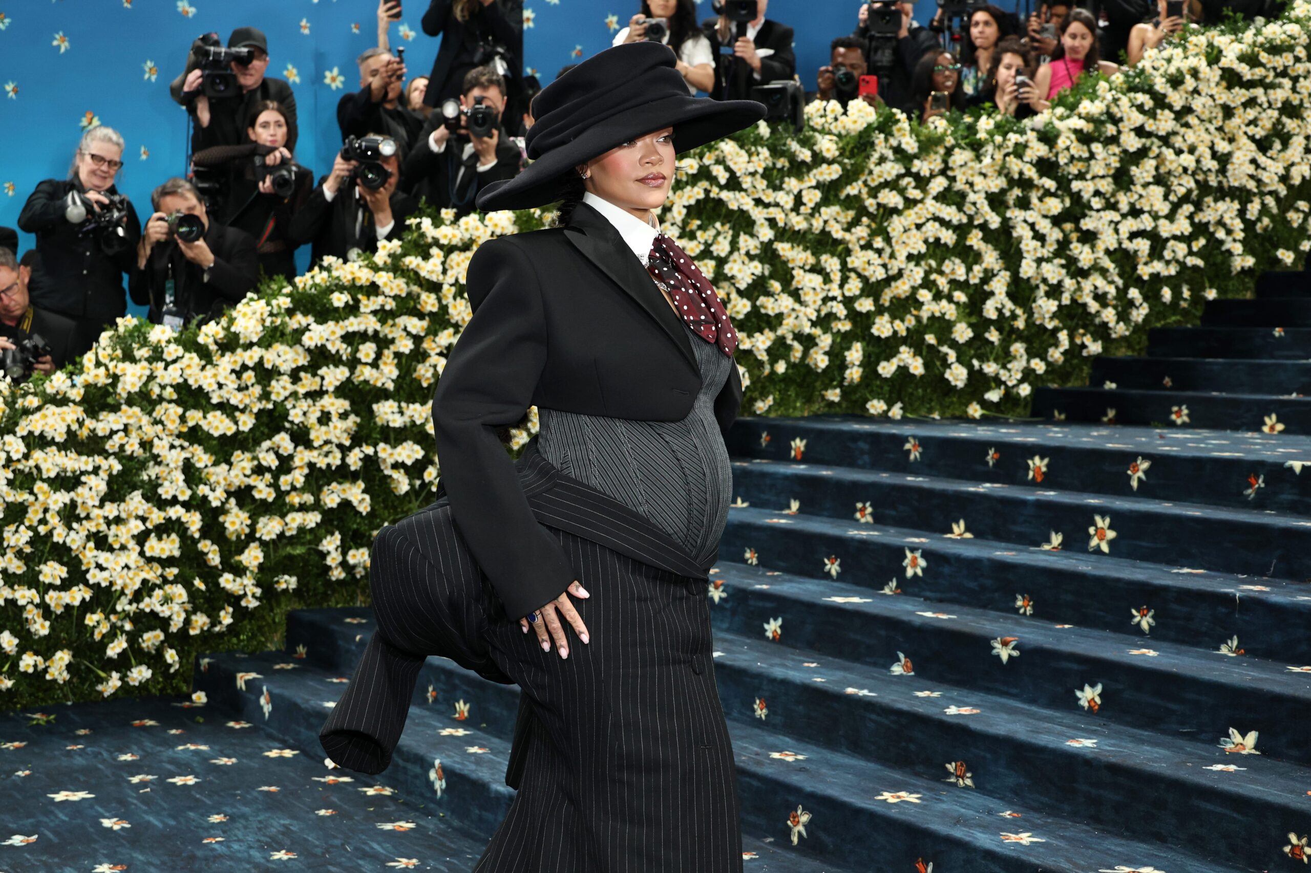 Rihanna, Met Gala 2025, Superfine: Tailoring Black Style, Black Dandyism, fashion, Met Gala outfits, pregnant, A$AP Rocky, Fenty Beauty, Marc Jacobs, Stephen Jones, Cartier, Colman Domingo, Lewis Hamilton, Pharrell Williams, Anna Wintour, red carpet, celebrity fashion, beauty, makeup, Butta Drop Whipped Oil Body Cream, Met Gala theme, Tailored for You, Monica L. Miller, Slaves to Fashion: Black Dandyism and the Styling of Black Diasporic Identity
