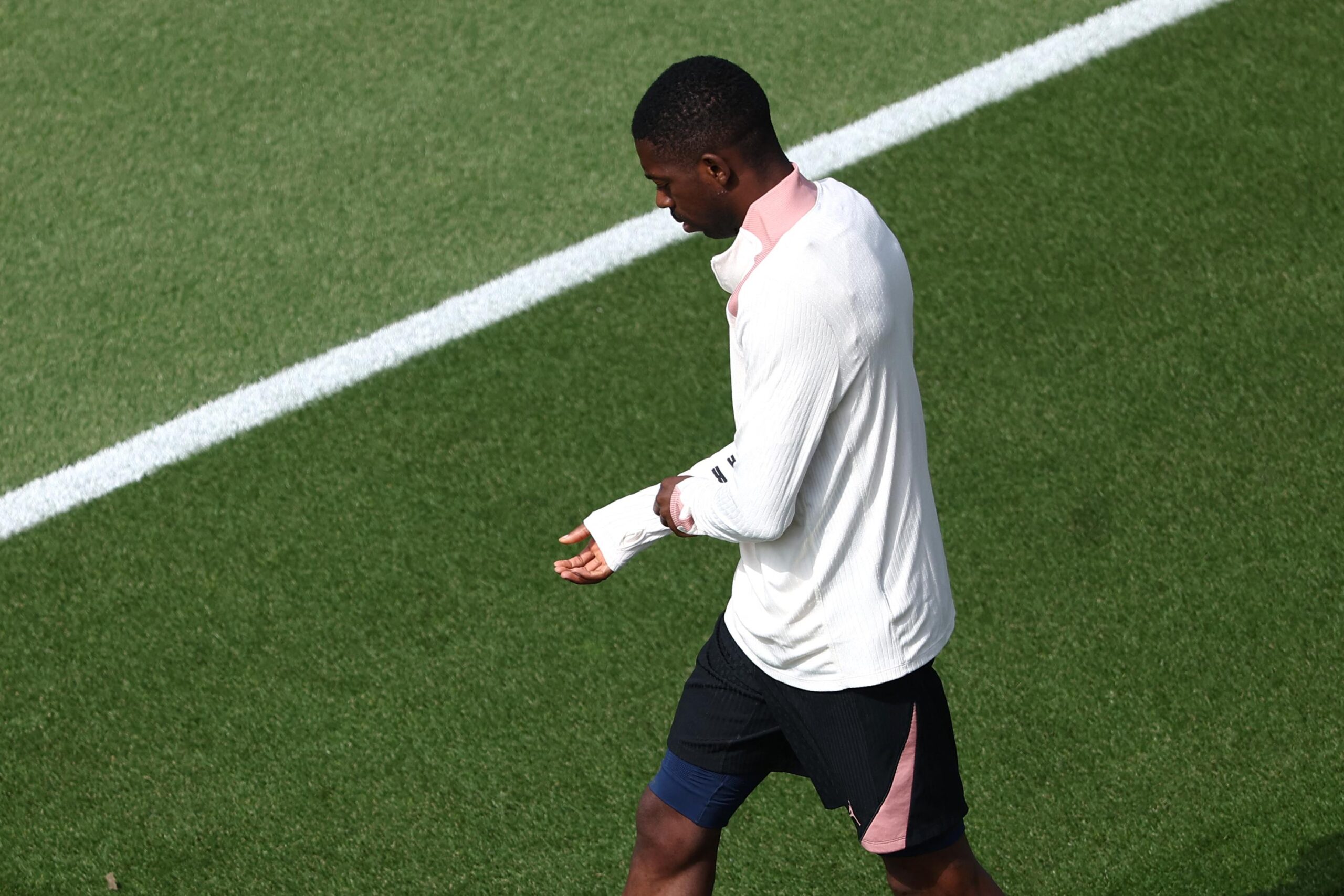 Ousmane Dembélé, PSG, injury update, Champions League, recovery, training, Lee Kang-in, Presnel Kimpembe, football, soccer, sports, Luis Enrique, false nine, hamstring, Inter Milan, FC Barcelona
