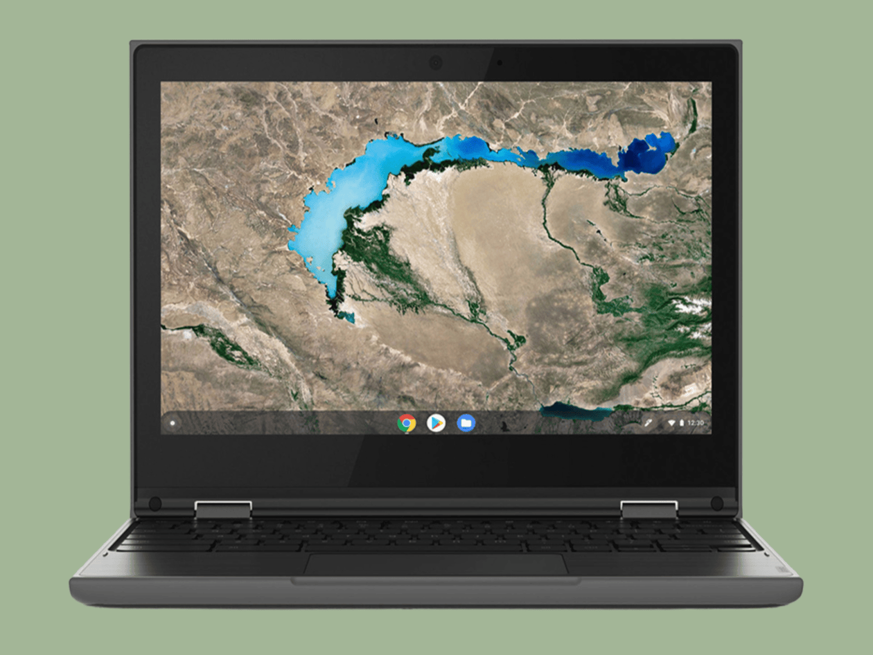 Chromebook, Lenovo, refurbished, deal, sale, cheap laptop, budget laptop, 11.6 inch, touchscreen, 2-in-1, 300e, AMD processor, 4GB RAM, 32GB SSD, student laptop, travel laptop, durable, StackSocial
