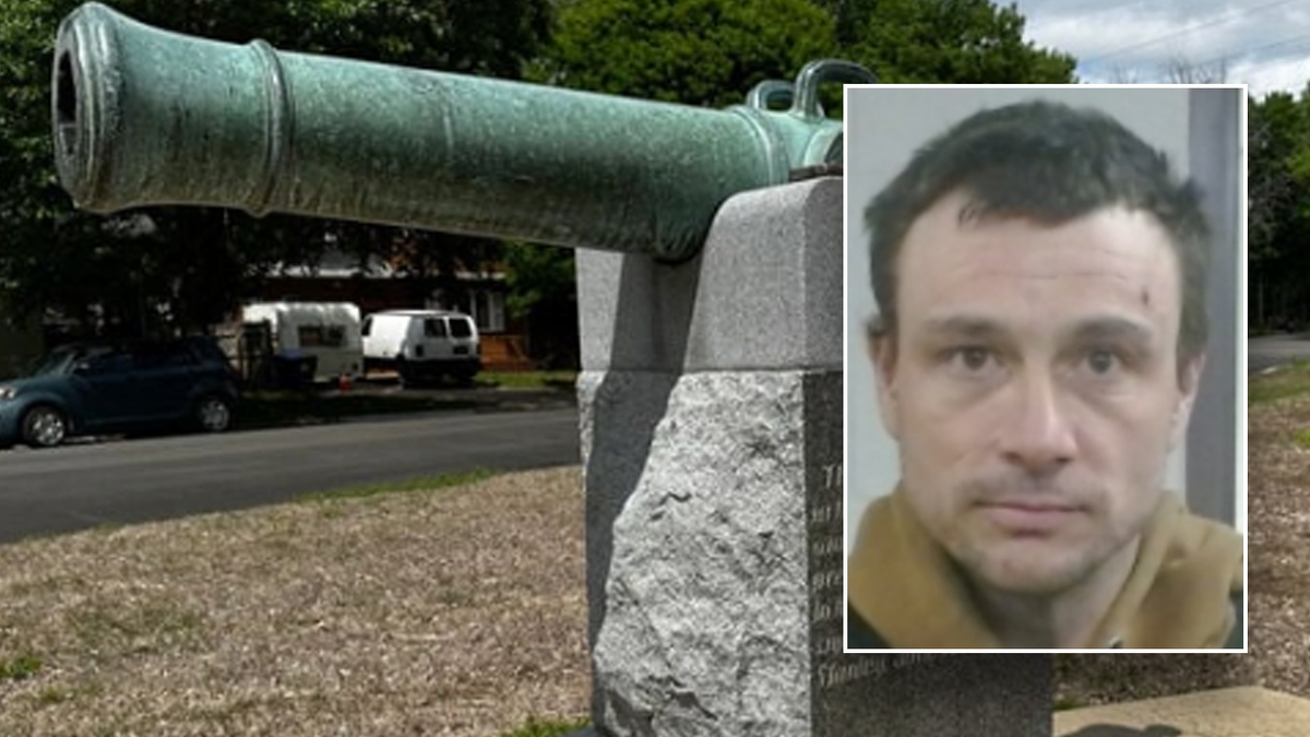 Kansas, Wichita, cannon theft, historic cannon, Gordon Pierce III, drug money, meth, Sedgwick County Jail, theft, aggravated criminal damage to property, possession of drug paraphernalia, crime, KAKE News, arrest affidavit, police, homeless man, Chevrolet Tahoe, Sawzall, drug dealer, Stepheny Price, Fox News Digital
