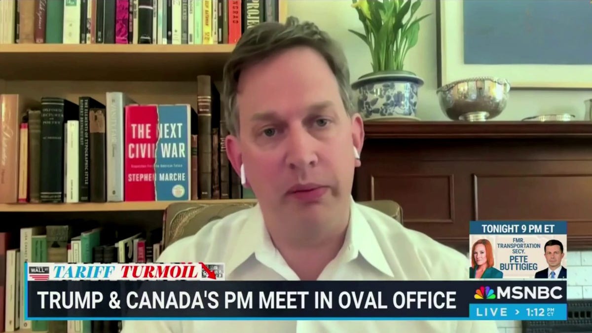 Stephen Marche, Donald Trump, Canada, United States, war, annexation, Mark Carney, Katy Tur Reports, MSNBC, authoritarianism, U.S. territories, constitutional crisis, legal system, political commentary, media, news, politics, foreign relations, tariffs, Greenland, Eric Cortellessa
