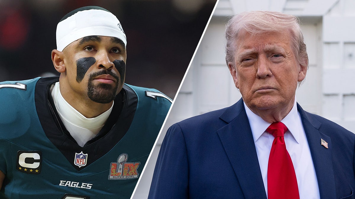 Jalen Hurts, Philadelphia Eagles, Met Gala, White House visit, Super Bowl, Donald Trump, Bry Burrows, AJ Brown, Devonta Smith, Saquon Barkley, NFL, football, sports, Fox News, social media backlash, politics, quarterback, wide receiver, controversy
