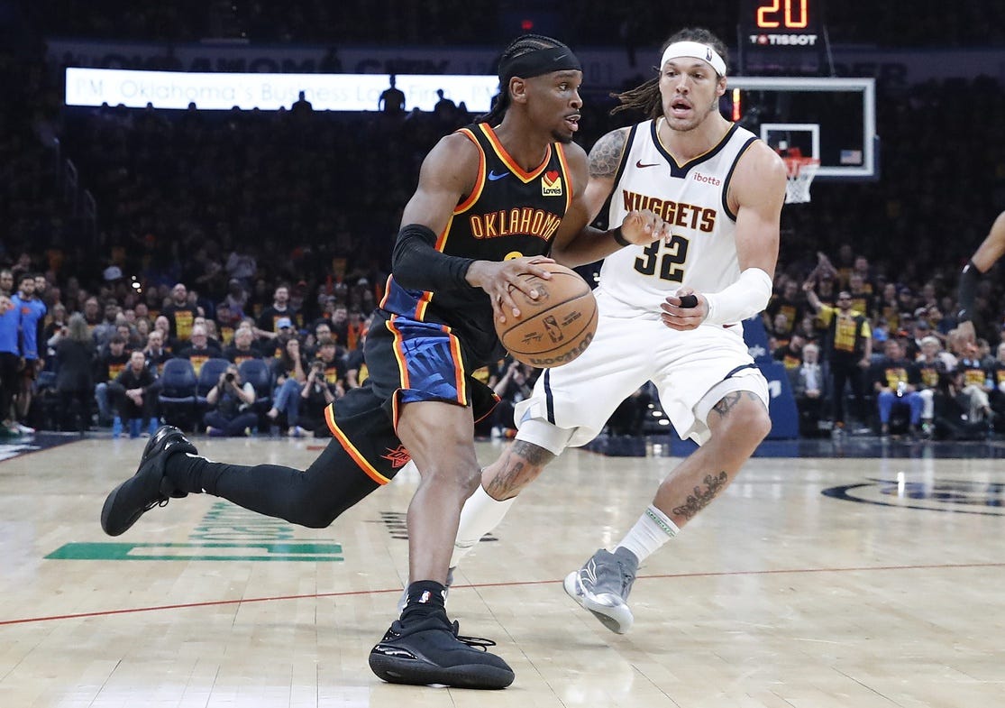 Aaron Gordon, Denver Nuggets, NBA Playoffs, Nikola Jokic, Oklahoma City Thunder, Shai Gilgeous-Alexander, Game-Winning Shot, Game 1, Western Conference Semifinals, MVP, Drew Gordon, Family, Resilience, Basketball, NBA
