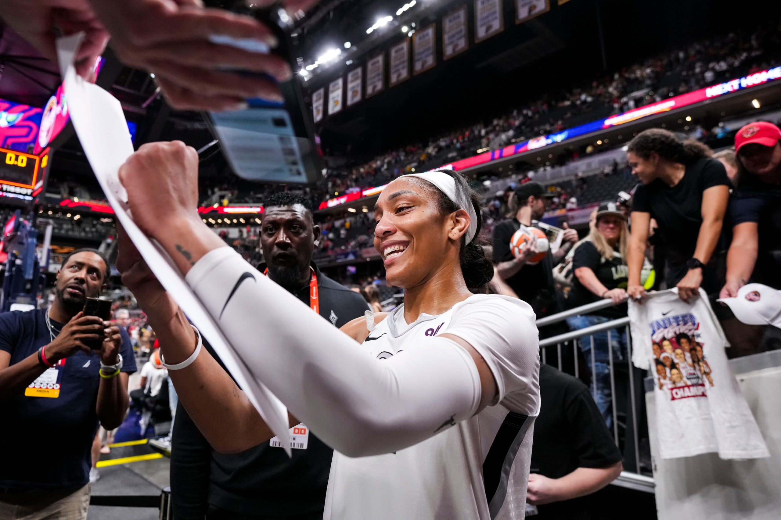 Aja Wilson, Nike A'One, signature shoe, Las Vegas Aces, WNBA, basketball, sneakers, limited edition, sold out, release date, Blue Indigo Girl, OG Pearl, Texas Longhorns, Final Four, women's basketball, MVP, Defensive Player of the Year
