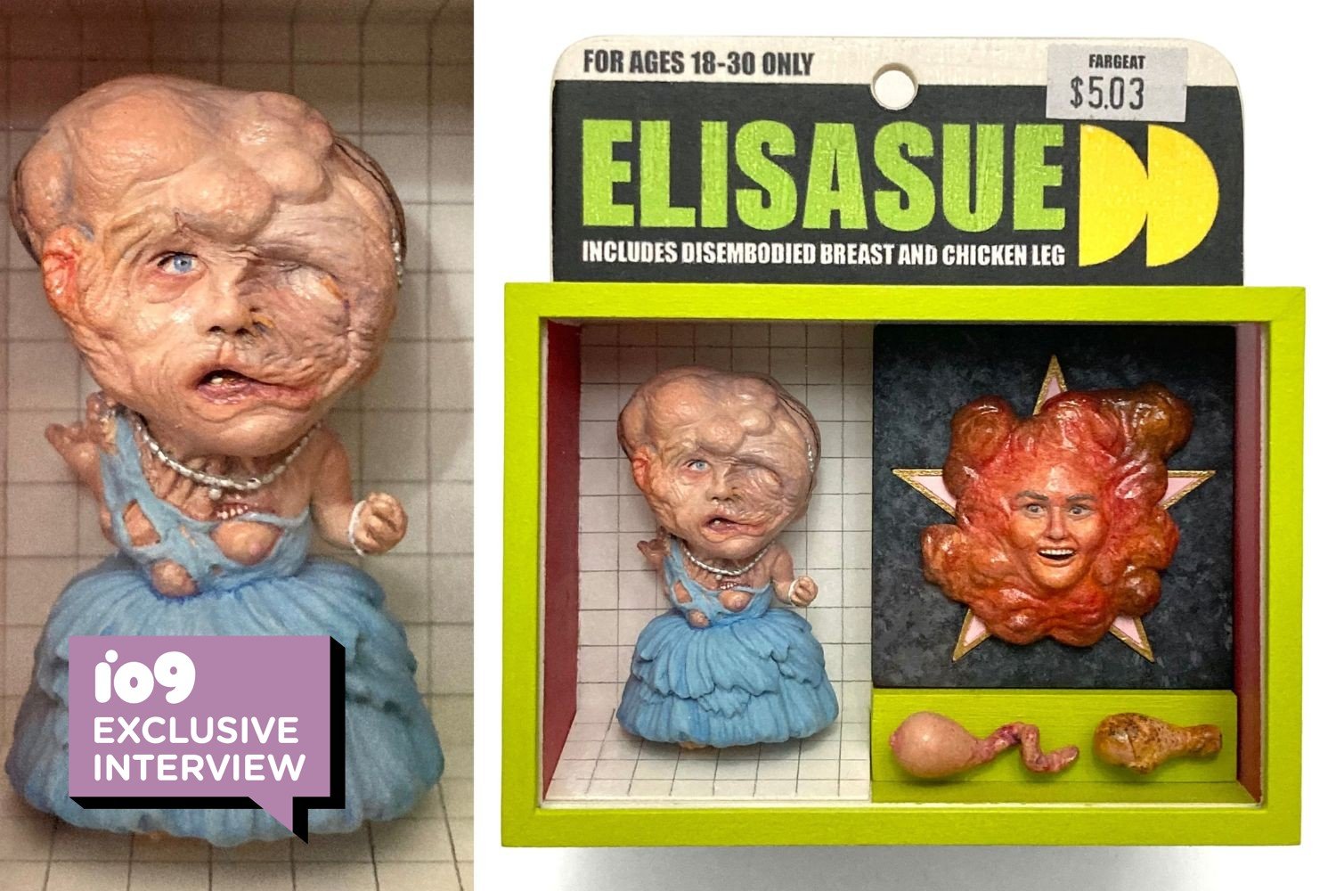 Brad Hill, Play-Doh artist, pop culture art, sculpture, Peeks, Freeks, Bottleneck Gallery, art show, interview, io9, Reddit, Gallery 1988, collecting, limited edition, handmade art, artist's proof, Sir Create, toy art, resin casting, art process, Matt Damon marionette, Doug Jones sculpts.
