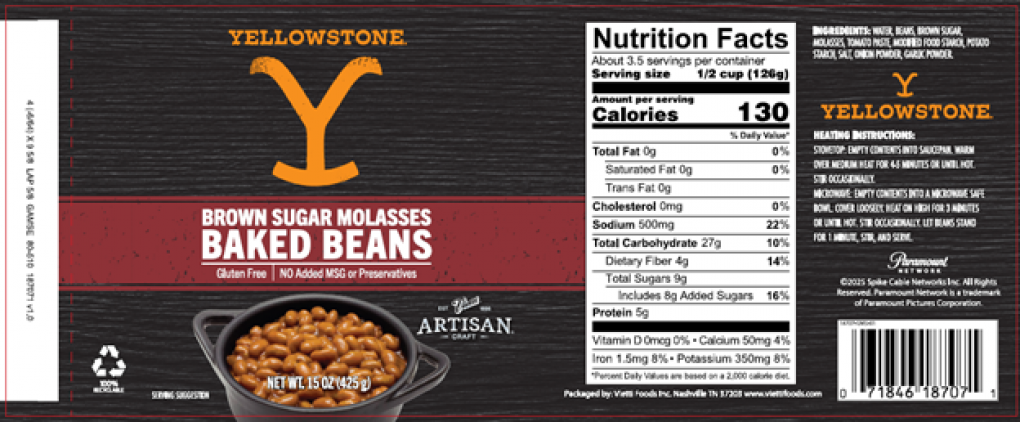 Yellowstone baked beans recall, baked beans recall, soy allergy, food recall, FDA recall, Vietti Food Group, Yellowstone food products, brown sugar molasses baked beans, undeclared allergens, food safety, product recall, Zwan Food, Best if Used By Feb 17 2028
