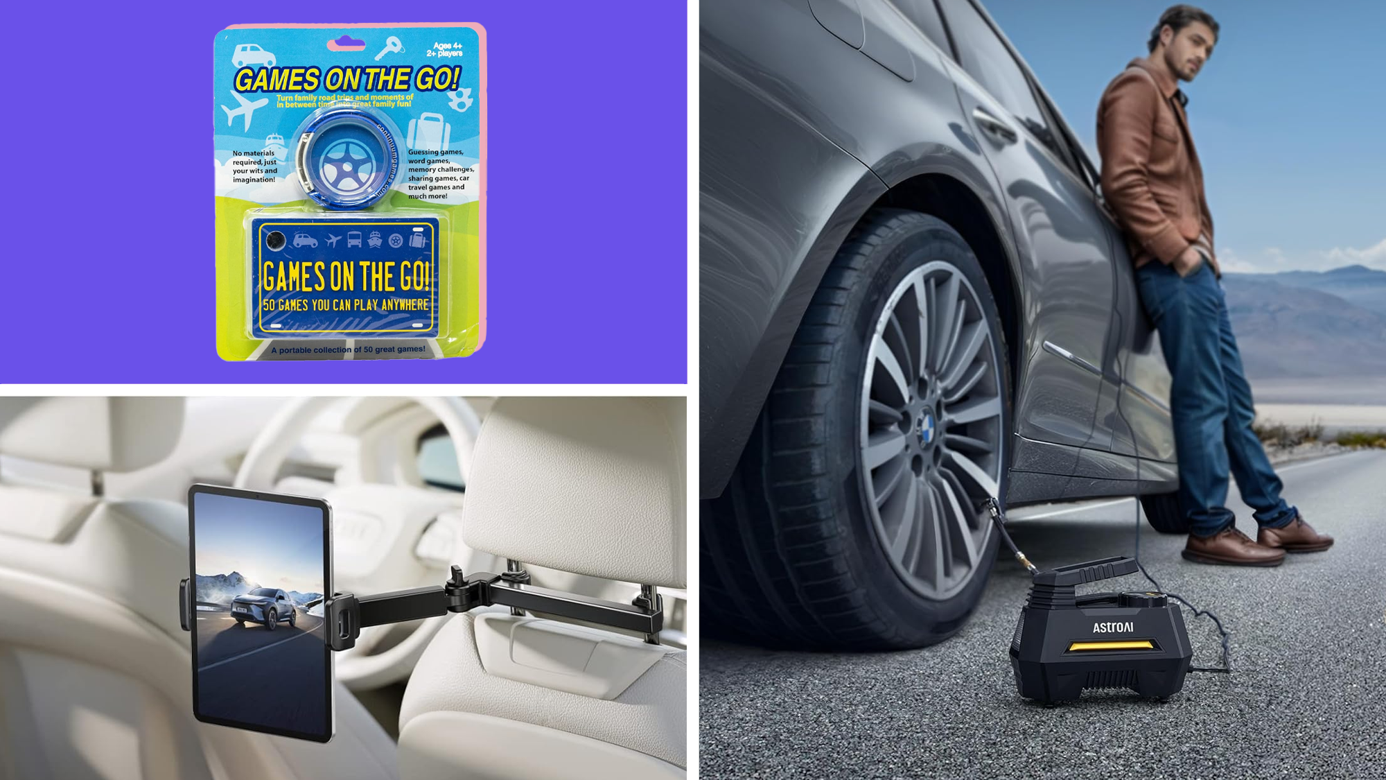 road trip, travel, REAL ID, essentials, checklist, tire inflator, portable air compressor, seat cushion, emergency kit, go-bag, domestic flights, TSA, identification, U.S. passport, travel tips, summer travel, car ride, road trip planning, travel requirements
