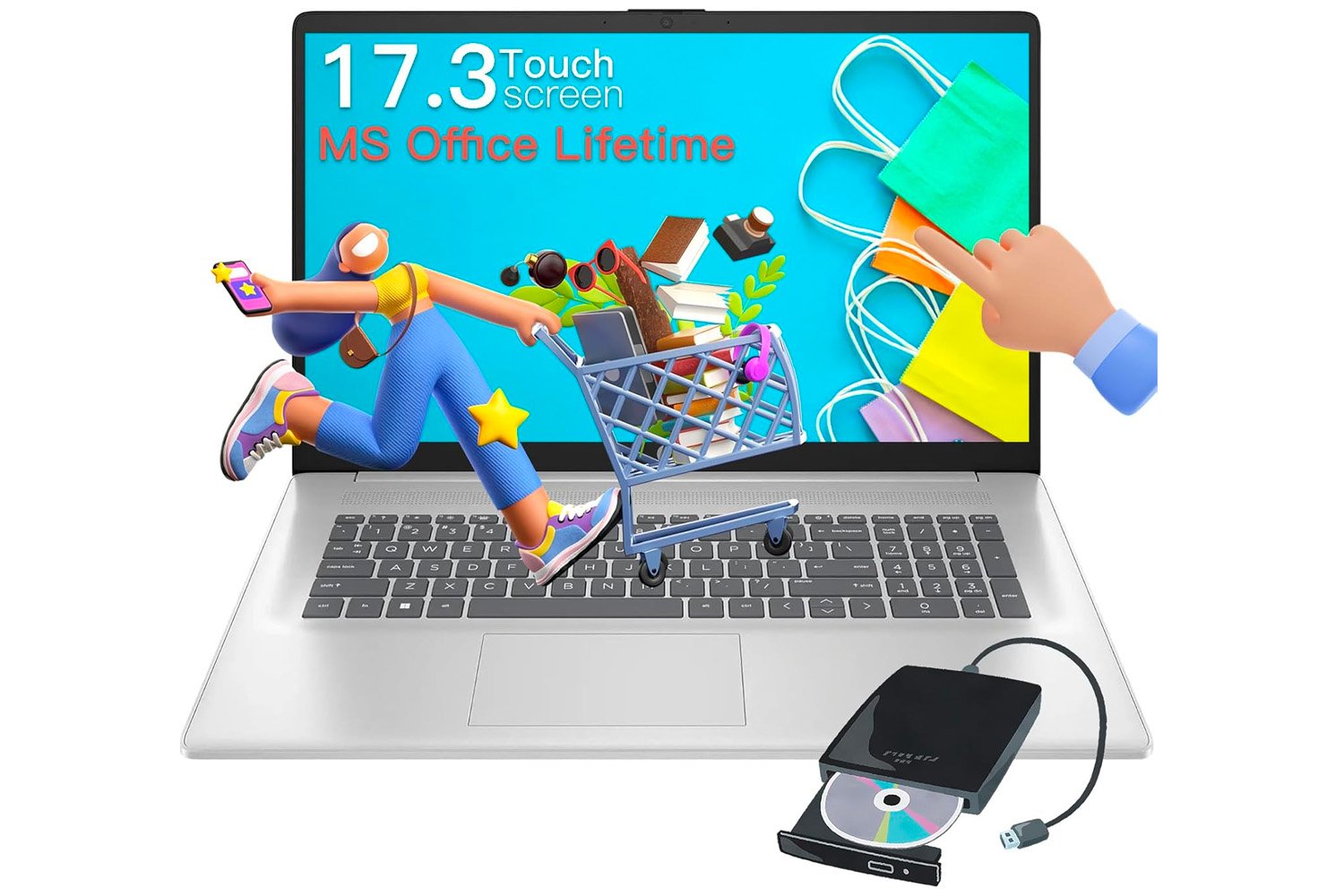 HP laptop, 17-inch touchscreen, Amazon deal, Ryzen 5 7530U, 32GB RAM, 1TB SSD, Windows 11 Pro, Microsoft Office lifetime, CD/DVD drive, laptop sale, best laptop deals, discount laptop, cheap laptop, touchscreen laptop, HP, laptop review, tech deals, productivity laptop, gaming laptop, student laptop, home laptop
