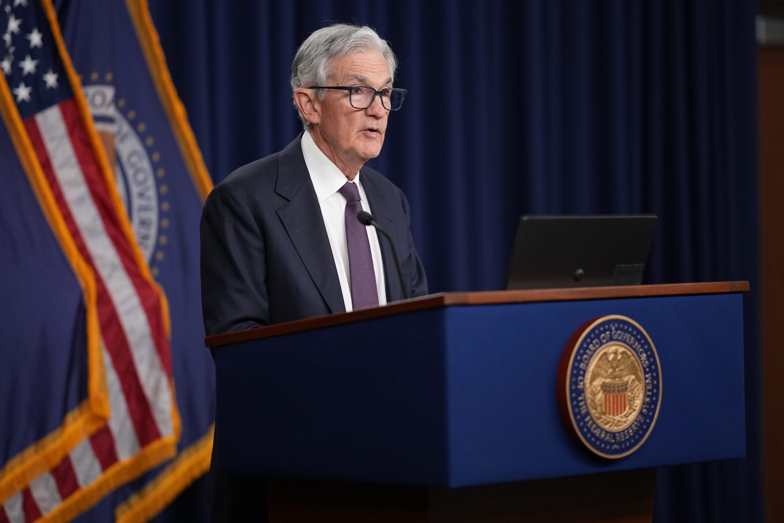 Federal Reserve, Jerome Powell, interest rates, Federal Open Market Committee, economy, inflation, unemployment, consumer sentiment, tariffs, trade tensions, economic uncertainty, stagflation, monetary policy, economic outlook
