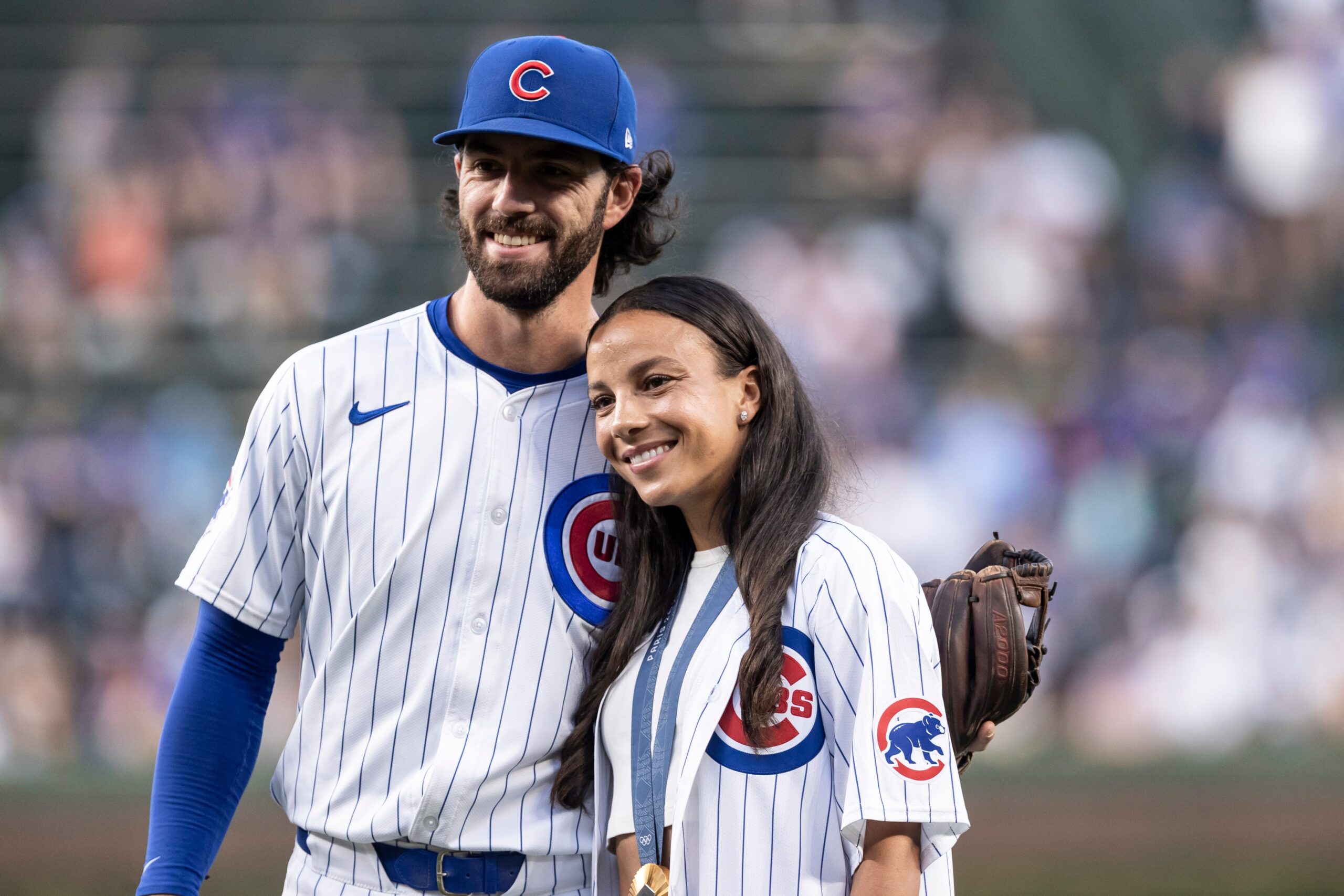 Mallory Swanson, Dansby Swanson, pregnancy, USWNT, Chicago Cubs, sports power couple, soccer, baseball, baby, announcement, 2024 Olympics, gold medal, Chicago Stars FC, NWSL

