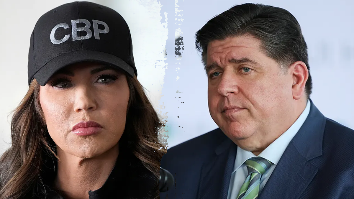 J.B. Pritzker, Kristi Noem, Donald Trump, Illinois, immigration, sanctuary policies, Latino Unity Day, Homeland Security, protest, 2028 election, Angel Families, due process, dog killing, Trump administration, resistance, illegal immigration, Fox News.
