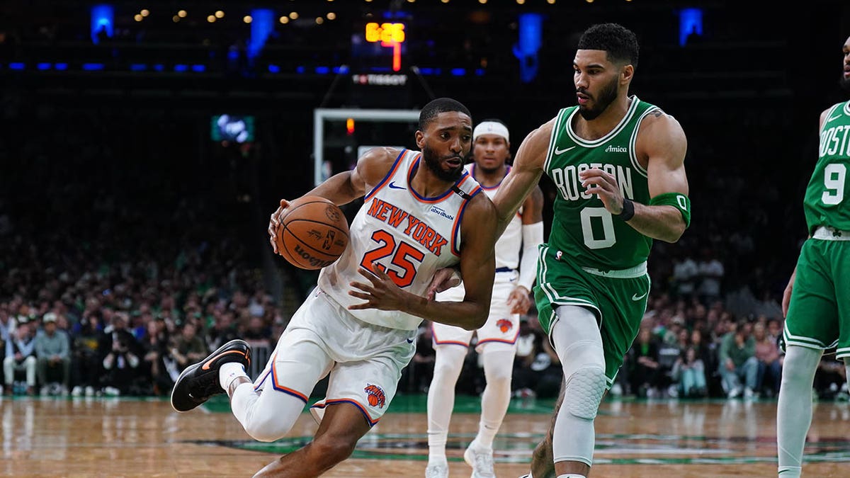 New York Knicks, Boston Celtics, NBA Playoffs, Game 2, Mikal Bridges, Jalen Brunson, fourth quarter comeback, series lead, basketball, sports, Fox News
