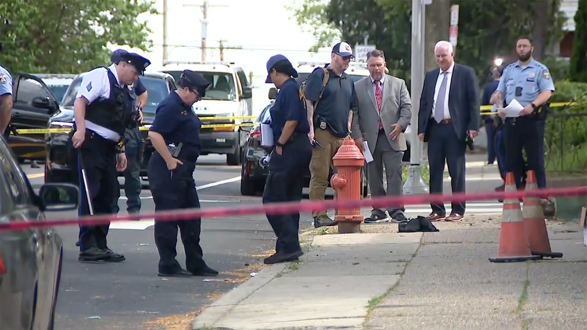 Philadelphia, police officer shot, Overbrook High School, school fight, Kevin Bethel, police commissioner, gun violence, adult suspect, critical condition, 19th District, Penn Presbyterian Medical Center, school safety, de-escalation
