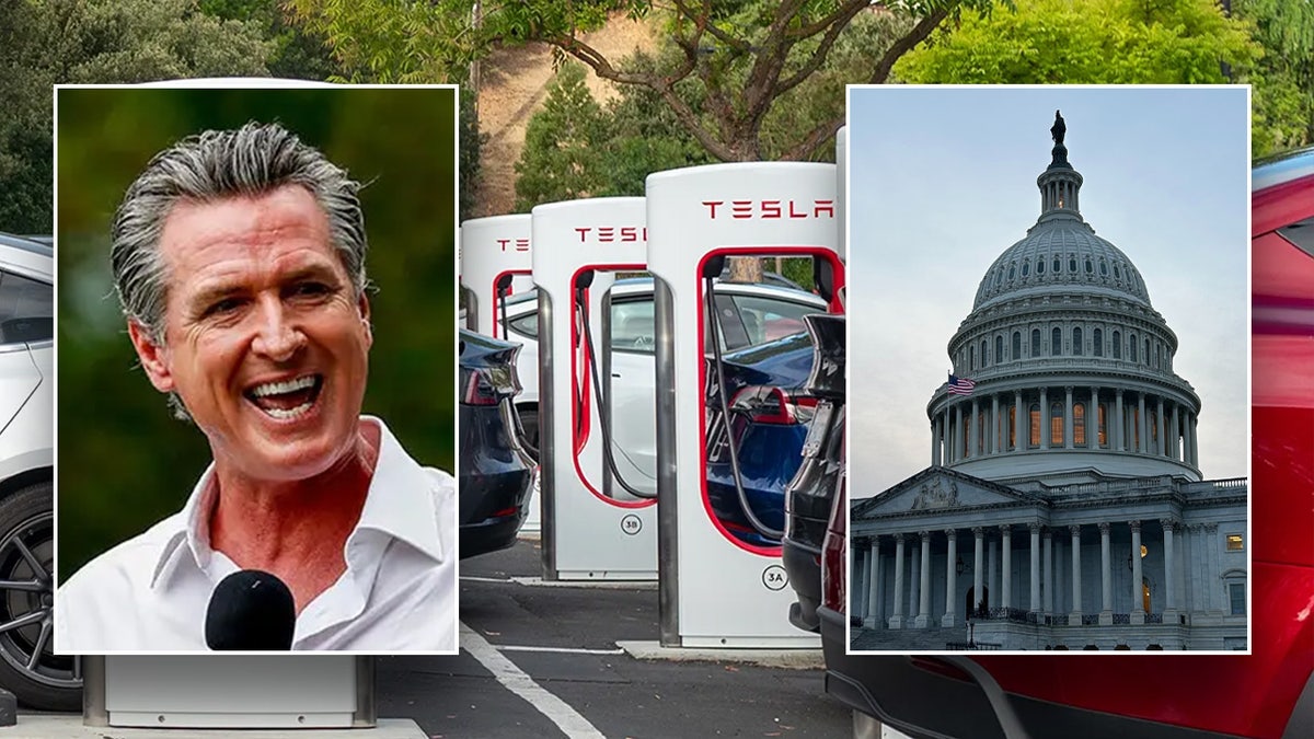 Electric vehicle charging infrastructure, NEVI Formula Program, Donald Trump, Federal Highway Administration, EV charging, blue states lawsuit, Infrastructure Investment and Jobs Act, Inflation Reduction Act, zero-emission vehicles, California, Washington, Gavin Newsom, Elon Musk, Tesla, vandalism, DOGE protests
