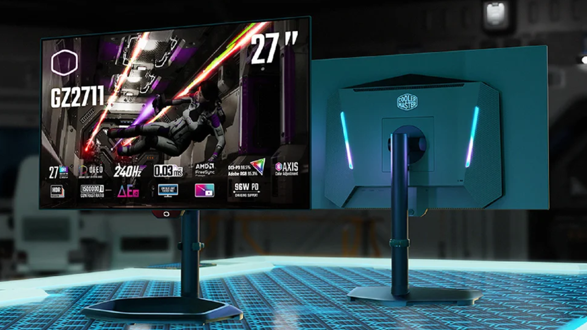 OLED gaming monitor, 27-inch monitor, 1440p monitor, Cooler Master Tempest GZ2711, gaming monitor deal, cheap OLED monitor, 240Hz monitor, 0.03ms response time, USB-C monitor, Focus Camera, eBay deal, monitor sale, PC gaming, gaming laptop monitor, Michael Simon, PCWorld
