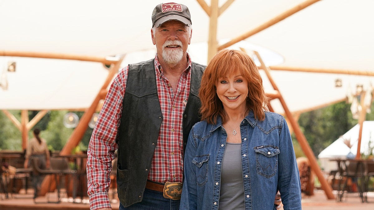 Reba McEntire, Rex Linn, Academy of Country Music Awards, ACM Awards, country music, romance, relationship, cowboy way of life, Happys Place, Young Sheldon, marriage, Frisco Texas, Amazon Prime, celebrity couple, singer, actor, entertainment news
