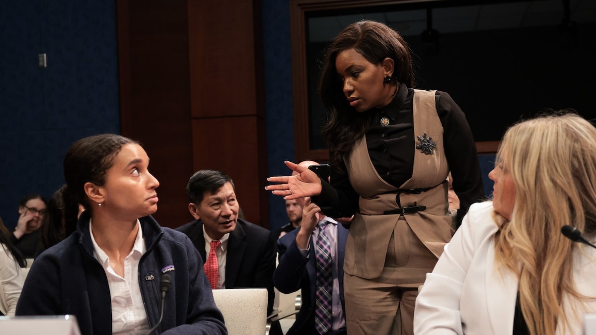 Female athletes, Stephanie Turner, Payton McNabb, Congress, Department of Government Efficiency, DOGE, Unfair Play, Women's Sports, Rep. Jasmine Crockett, Donald Trump, Trans athletes, Independent Women Ambassador, Fatima Goss Graves, National Women's Law Center, Spiking volleyball, Rep. Lateefah Simon, Black women, Racial segregation, USA Fencing, Damien Lehfeldt, Rep. Nancy Mace, Title IX, Redmond Sullivan
