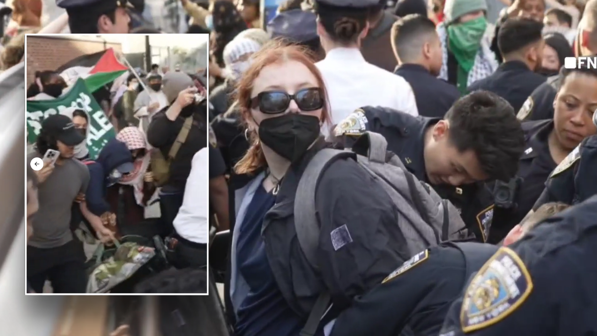 Brooklyn College, pro-Palestinian protest, anti-Israel activists, NYPD, arrests, campus encampment, Columbia University, Butler Library, finals, CUNY Public Safety, college policy, free speech, keffiyehs, police brutality, New York City, protest, demonstrations
