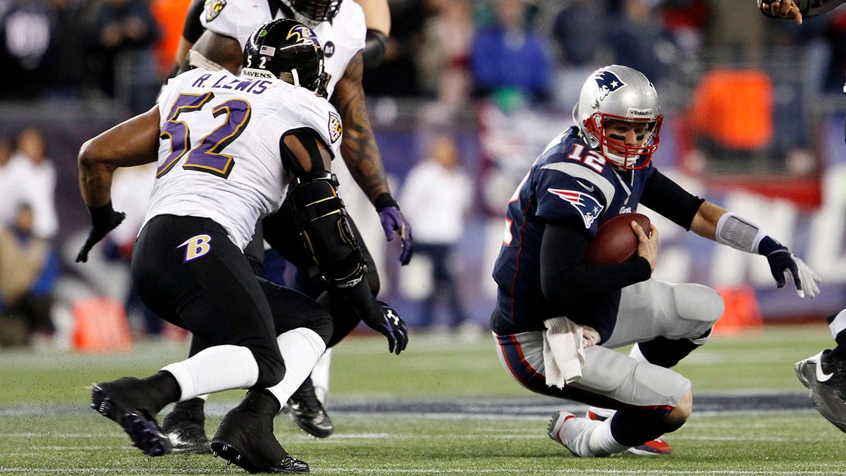 Tom Brady, NFL, quarterback, New England Patriots, Tampa Bay Buccaneers, sack percentage, injuries, Ray Lewis, Ndamukong Suh, J.J. Watt, Haloti Ngata, Bernard Pollard, ACL tear, Super Bowl, passing yards, touchdowns, retirement, football
