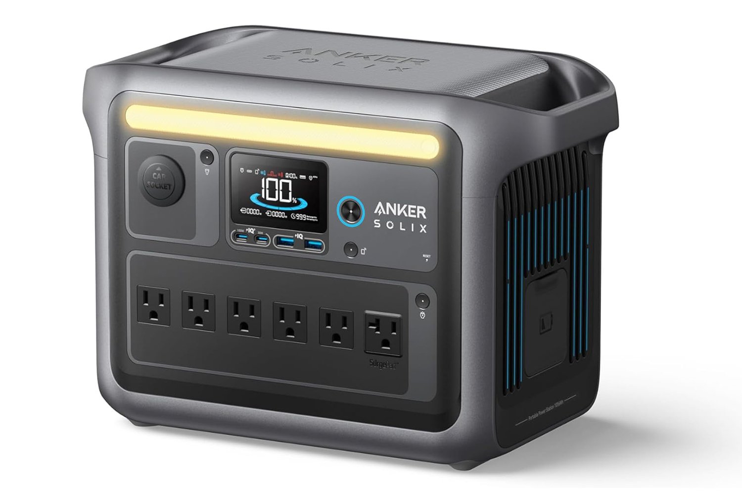 portable power station, Anker SOLIX C1000, power station, solar generator, battery backup, emergency power, camping gear, power outage, Amazon deal, discount, sale, tariffs, LiFePO4 battery, fast charging, HyperFlash, solar charging, portable power, outdoor power, power supply
