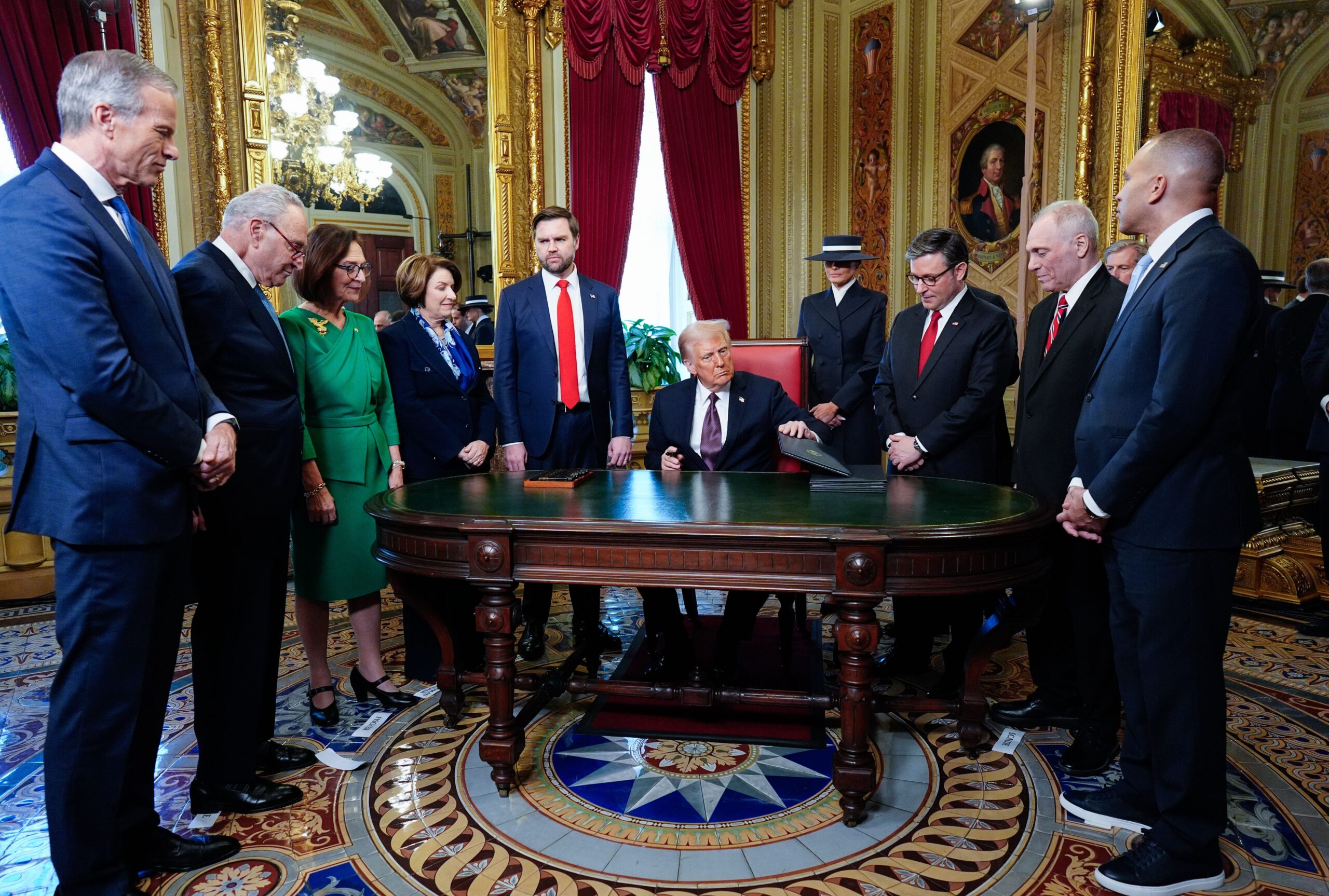Donald Trump, taxes, tax cuts, Republicans, Democrats, Congress, tax legislation, Senate, House, reconciliation, Mike Johnson, Jason Smith, Ways and Means Committee, John Thune, George H.W. Bush, Ross Perot, tax policy, wealthy, rich, tax increase
