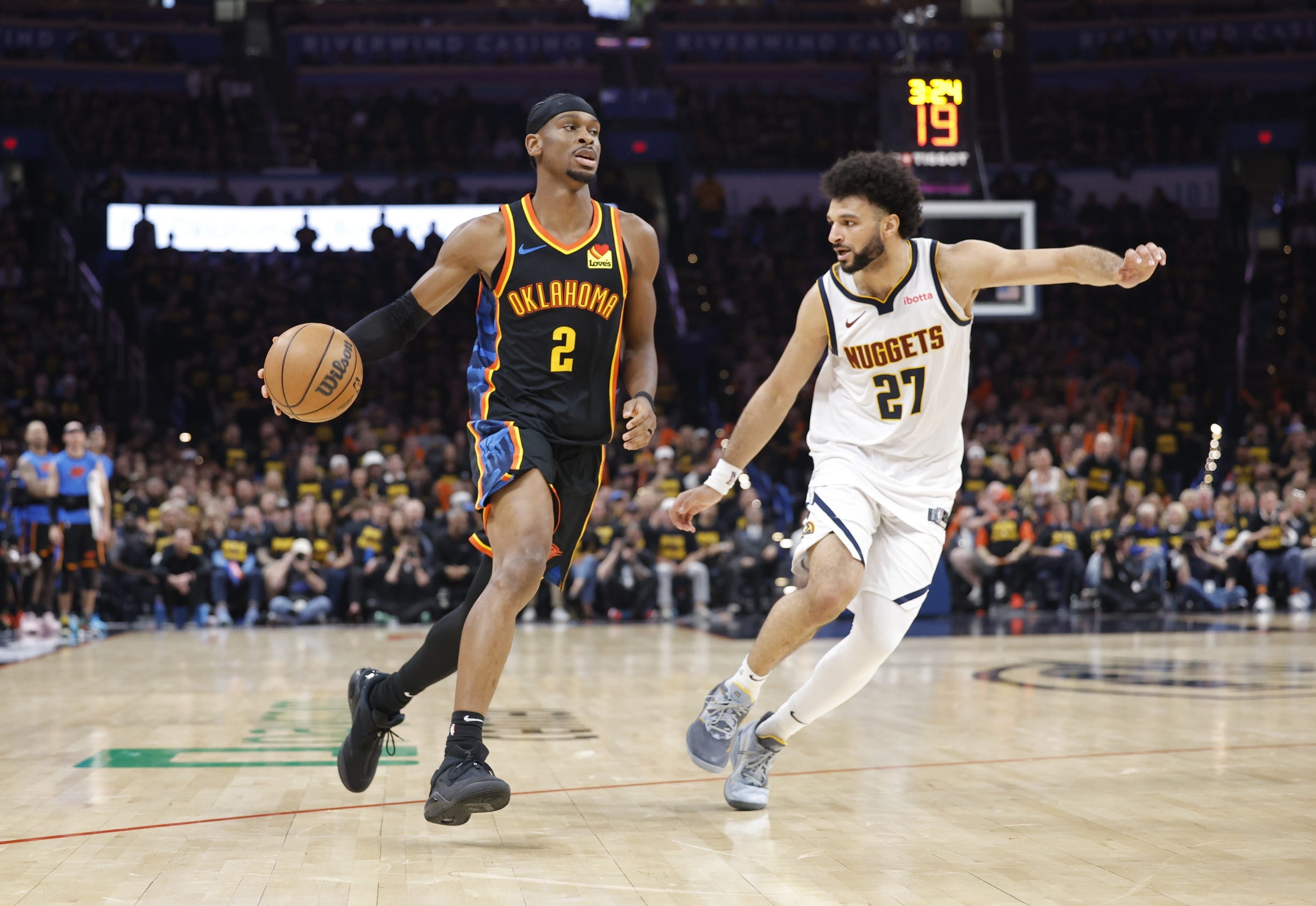 Oklahoma City Thunder, Denver Nuggets, NBA Playoffs, Western Conference Semifinals, Game 2, Game 3, Shai Gilgeous-Alexander, Chet Holmgren, Nikola Jokic, Russell Westbrook, Basketball, NBA Schedule, How to Watch, Fubo, Ball Arena, May 9, NBA Predictions, Players to Watch
