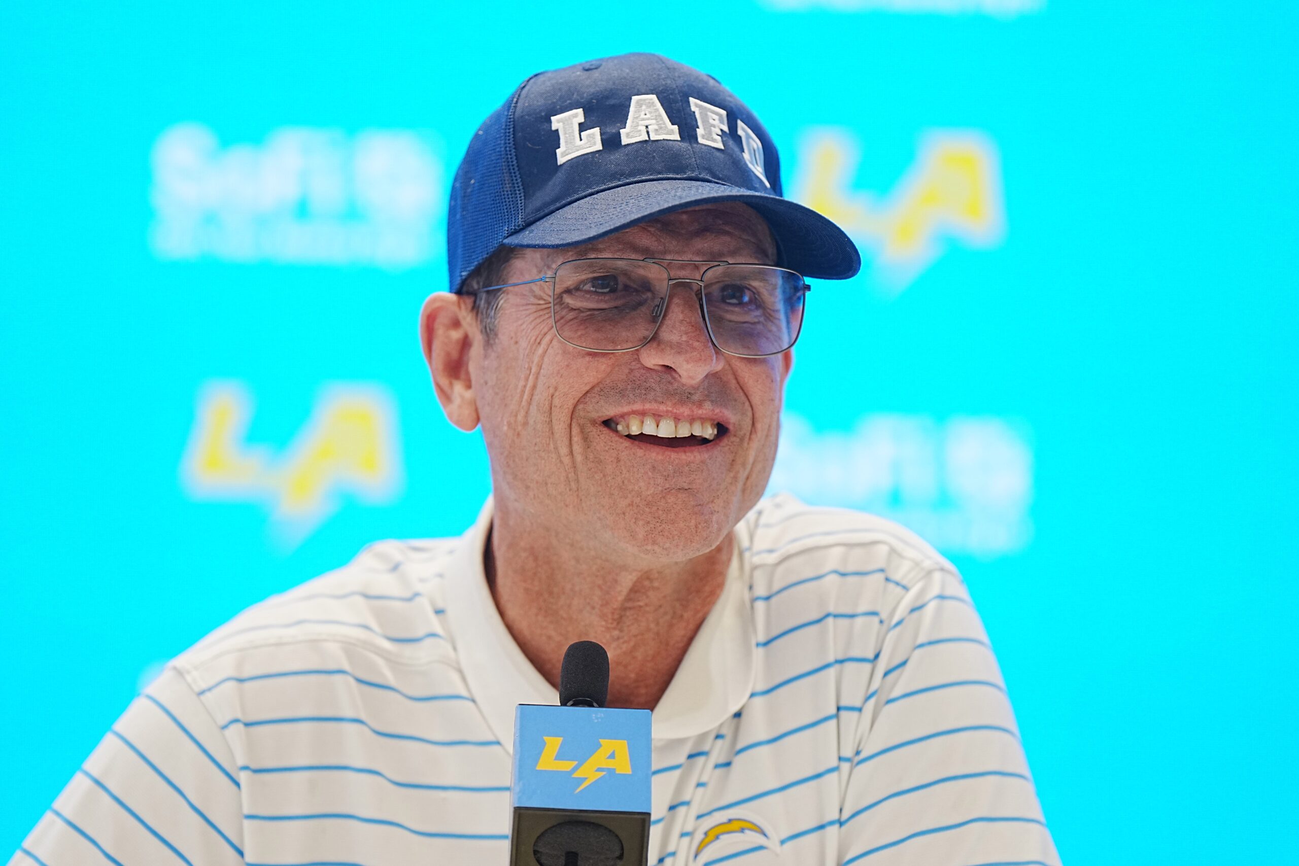 Los Angeles Chargers, Jim Harbaugh, NFL, rookie minicamp, Antonio Gates, undrafted free agents, draft picks, Omarion Hampton, Tre Harris, Justin Herbert, Kansas City Chiefs, AFC West, football, sports, mining for gold, rare gems, evaluations
