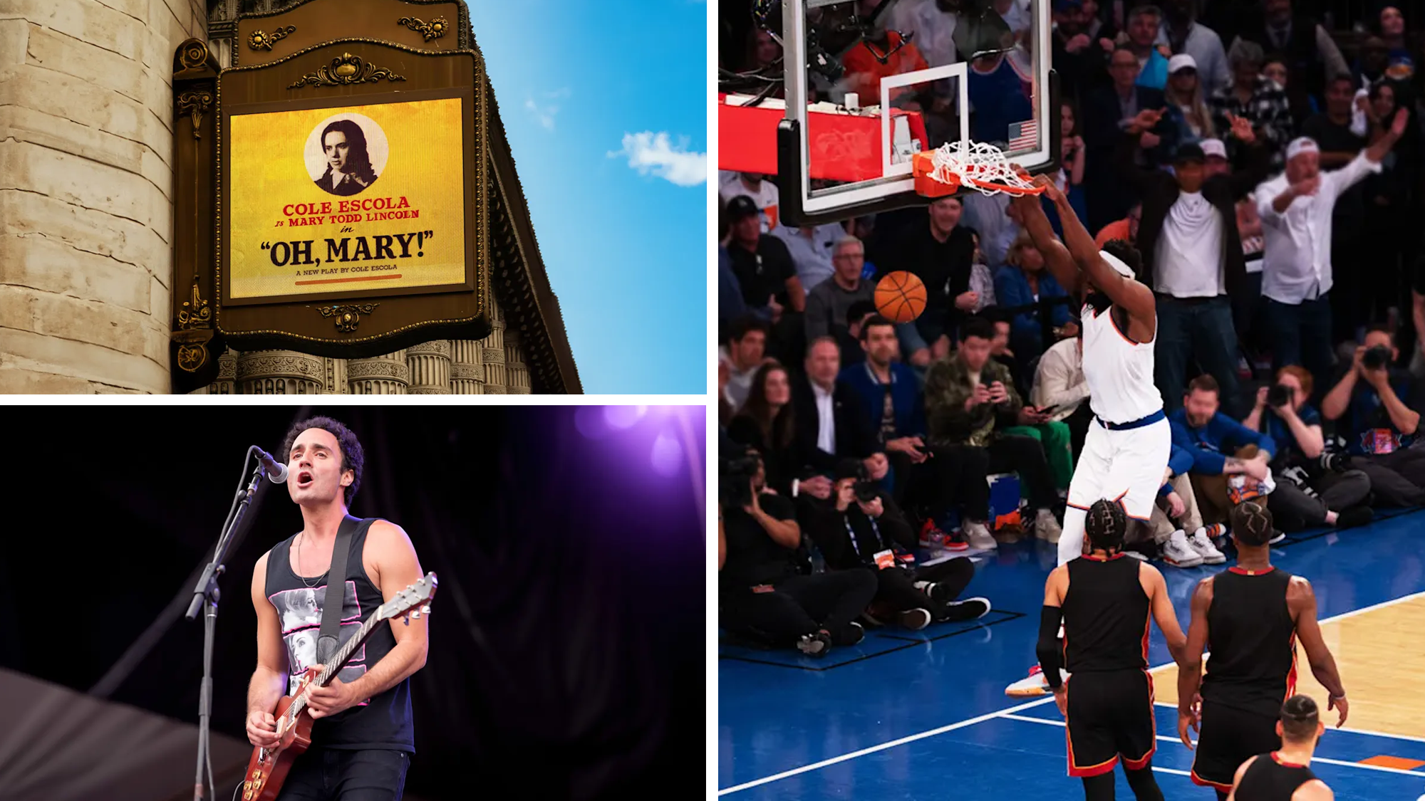 last-minute tickets, NYC events, New York City, StubHub, Broadway, NBA, concerts, soccer, Cole Escola, Oh, Mary!, New York Knicks, Boston Celtics, Sporting Kansas City, LA Galaxy, Citi Field, Warsaw, The Who, farewell tour, May 10, Madison Square Garden, Sports Illustrated Stadium, Lyceum Theatre, Brooklyn
