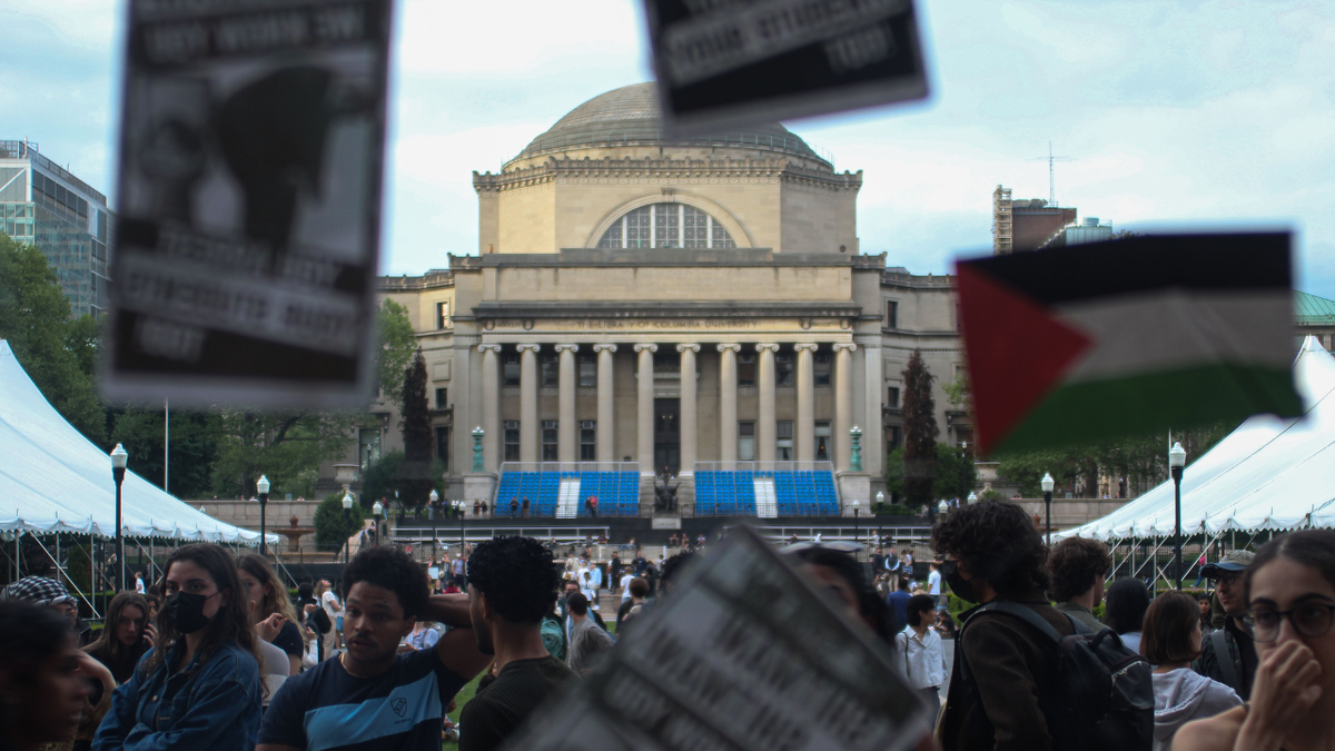 Columbia University, anti-Israel protest, Jewish students, antisemitism, campus unrest, Butler Library, mob violence, student safety, public safety officers, Claire Shipman, intifada, Hamas, Al Qassam brigades, terrorist attack, Oct. 7, Josh Segal, Eden Yadegar, student accounts, university response, arrests, student suspension, student expulsion.
