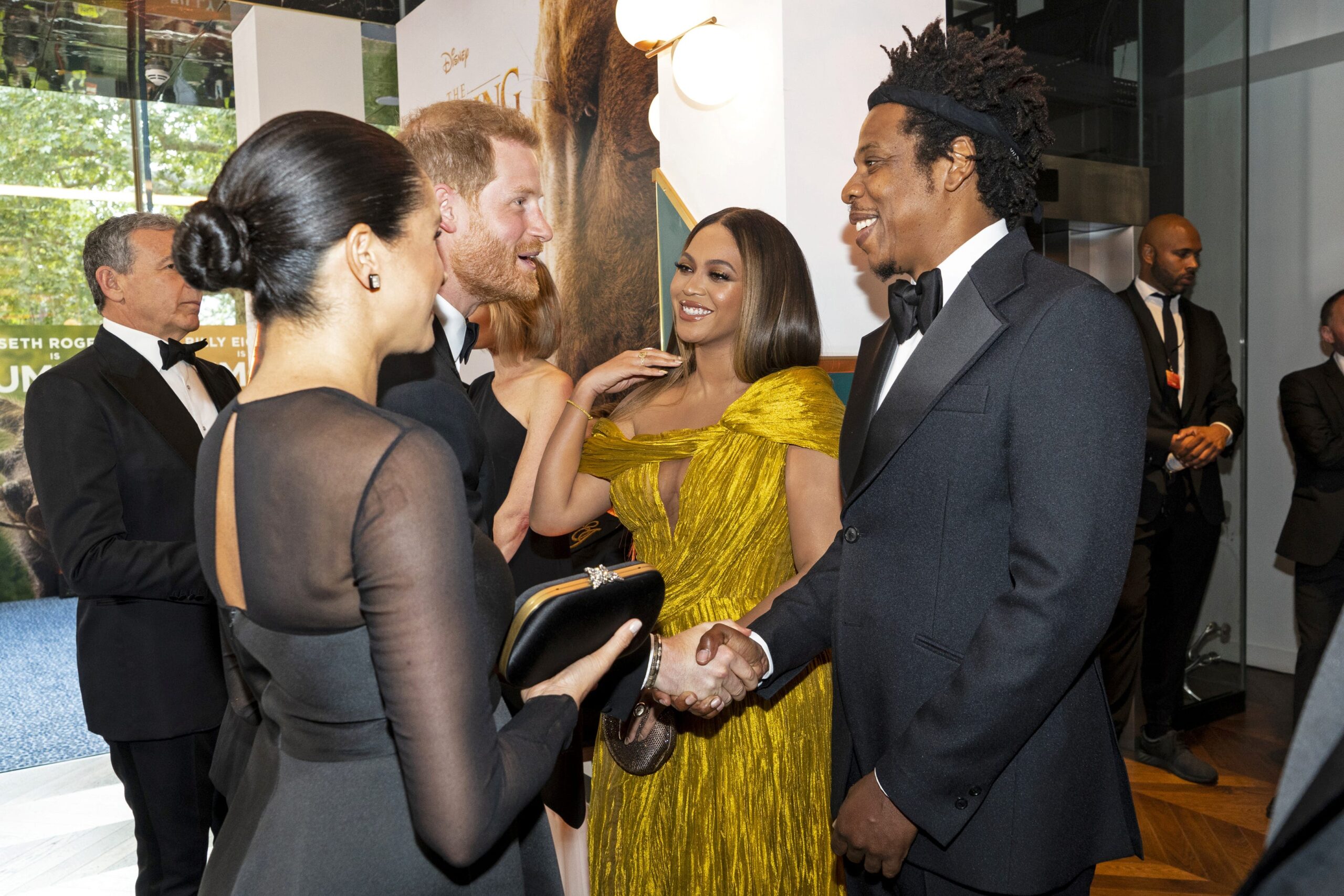 Prince Harry, Duchess Meghan, Beyoncé, Cowboy Carter tour, Los Angeles, date night, royal family, reconciliation, King Charles III, security, Netflix, With Love, As Ever, The Tig, Confessions of a Female Founder, celebrity, Carolina Herrera, denim dress, olive green cowboy hat, Rumi, British government, podcast, lifestyle brand, royal, music, entertainment.
