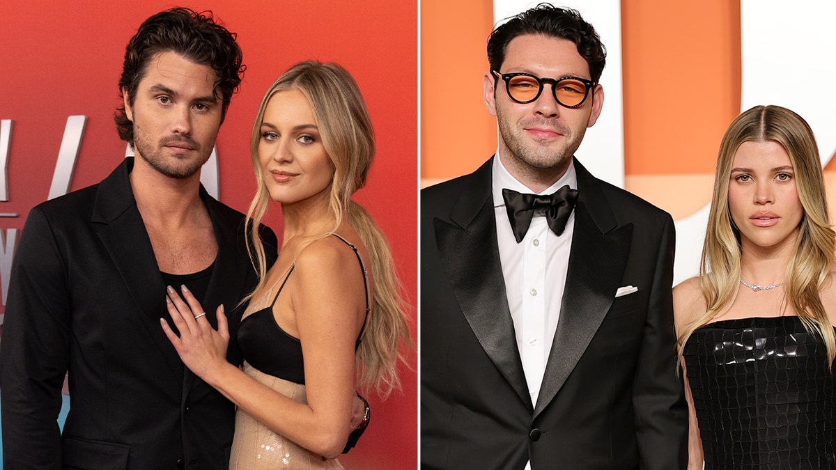 Kelsea Ballerini, Chase Stokes, ACM Awards, Millie Bobby Brown, Jake Bongiovi, Kylie Jenner, Timothée Chalamet, Sofia Richie, Elliot Grange, celebrity couples, red carpet, Instagram, relationships, entertainment news.
