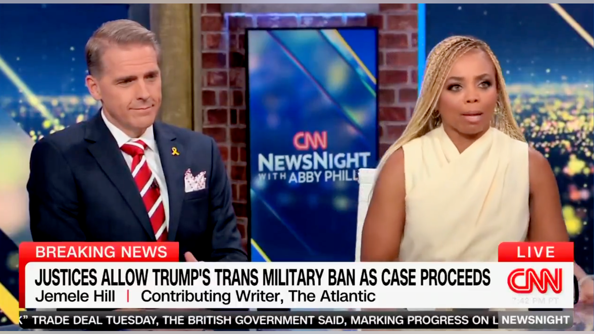 Jemele Hill, transgender military ban, Martin Luther King Jr., civil rights movement, Trump administration, DEI, military readiness, unit cohesion, Abby Phillip, CNN NewsNight, Julie Roginsky, Scott Jennings, Shermichael Singleton, Fox News, military, transgender individuals, diversity, inclusion, vulnerability, draft dodging
