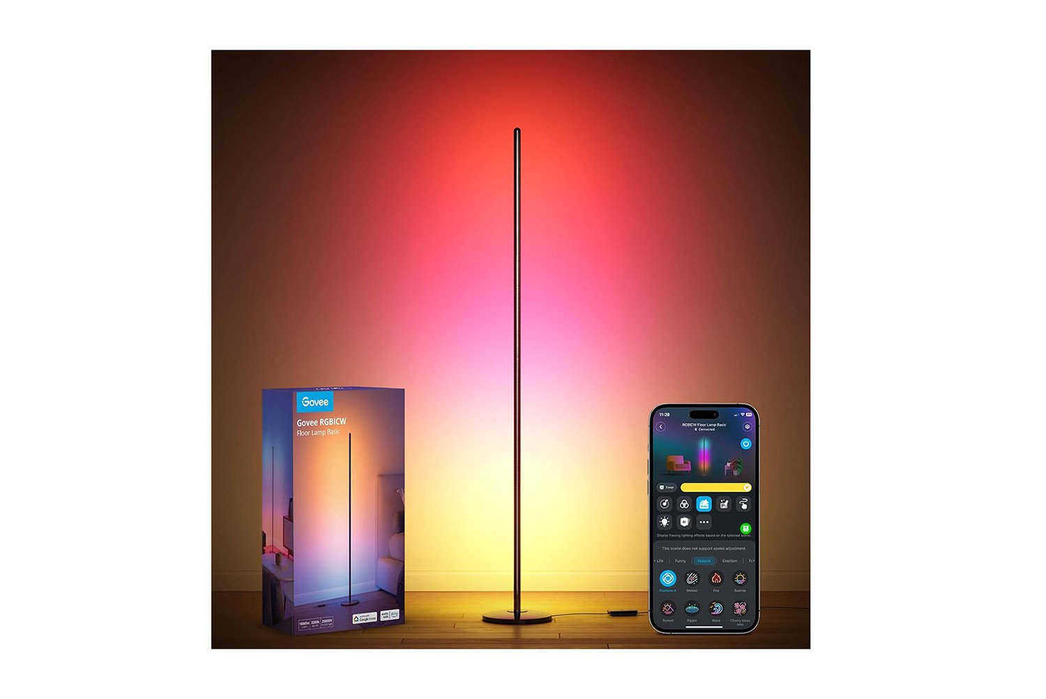 Govee, Smart Lighting, RGBIC Floor Lamp, Amazon, Discount, Sale, Home Lighting, Alexa, Google Assistant, Smart Home, Decorative Lighting, Mood Lighting, Music Sync, DIY Mode, Color Customization, Deal, Best Price, Review
