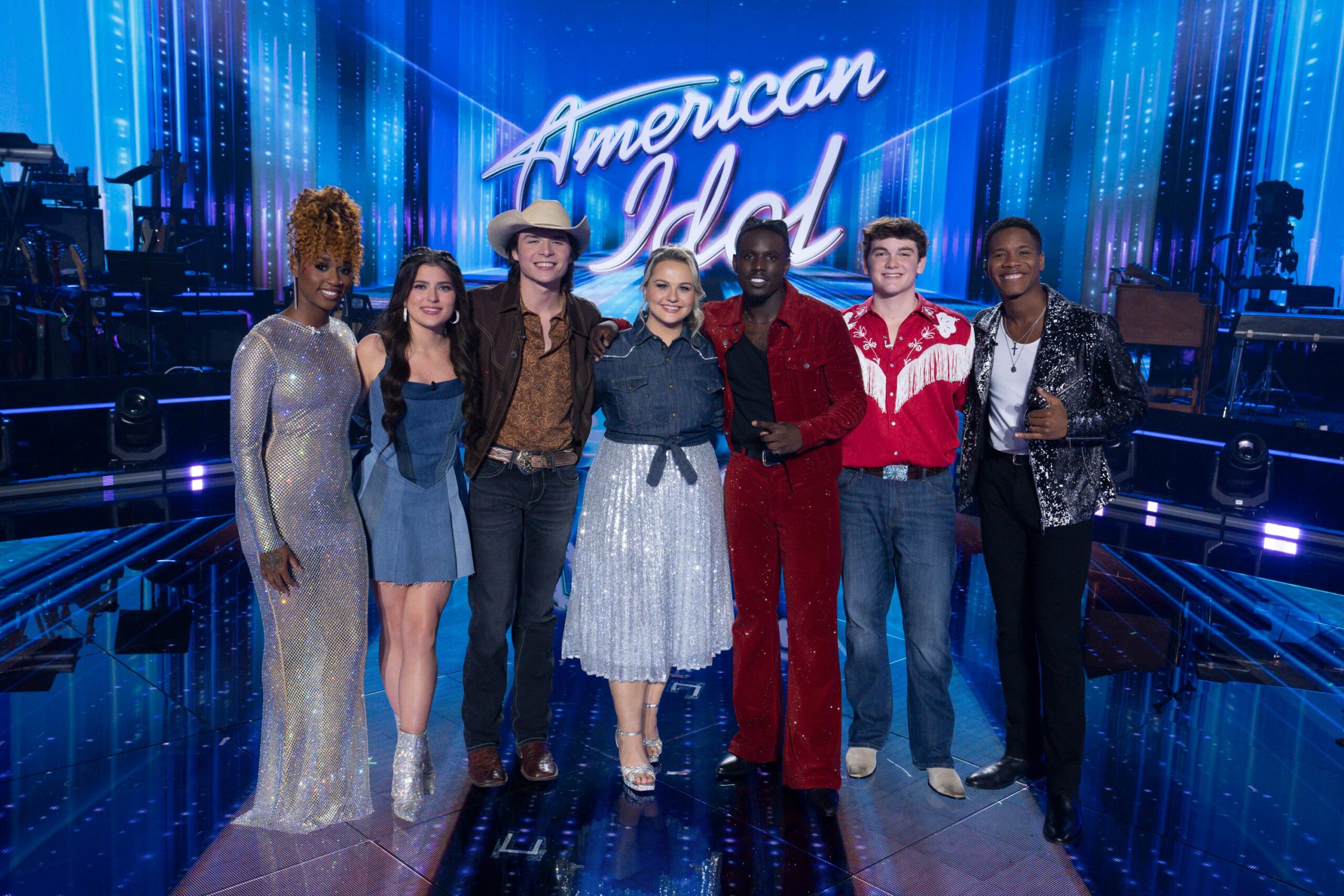 American Idol, Disney Night, Lin-Manuel Miranda, Carrie Underwood, Mothers Day tributes, Top 5, Thunderstorm Artis, Breanna Nix, Mattie Pruitt, Gabby Samone, Ryan Seacrest, Episode 16, ABC, singing competition, reality TV, fan favorite, Disney songs, Pixar films, Lauren Alaina, Like My Mother Does, Out of The Blue, singer-songwriter, elimination, contestants, judges
