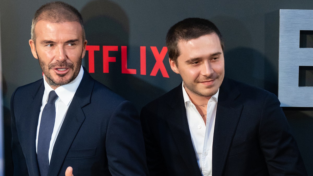 Brooklyn Beckham, David Beckham, Victoria Beckham, Nicola Peltz-Beckham, family feud, rumors, Formula E, racing, Miami International Autodrome, 50th birthday, anniversary party, Sunday roast, celebrity news, celebrity gossip, Beckham family, Jaguar, engagement, wedding, tensions, relationship, social media, speculation
