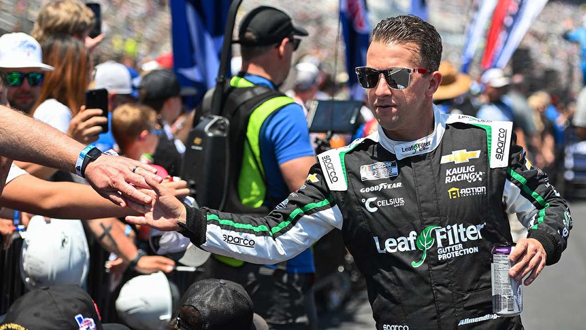 A.J. Allmendinger, NASCAR, AdventHealth 400, Kansas Speedway, ECR Engines, Kaulig Racing, Engine Failure, Radio Rant, Kyle Larson, NASCAR Cup Series, Sports News, Fox News Sports, Race Results, Standings, Playoffs, Explicit Language, Richard Childress Racing, Trackhouse Racing, Xfinity Series
