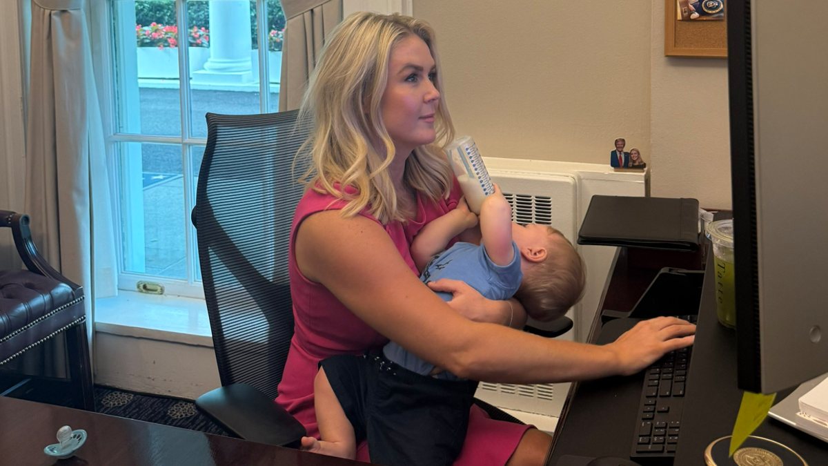 Karoline Leavitt, White House Press Secretary, Niko Riccio, Margo Martin, motherhood, work-life balance, White House, Donald Trump, Kayleigh McEnany, viral photo, Mothers Day, youngest press secretary, real estate developer

