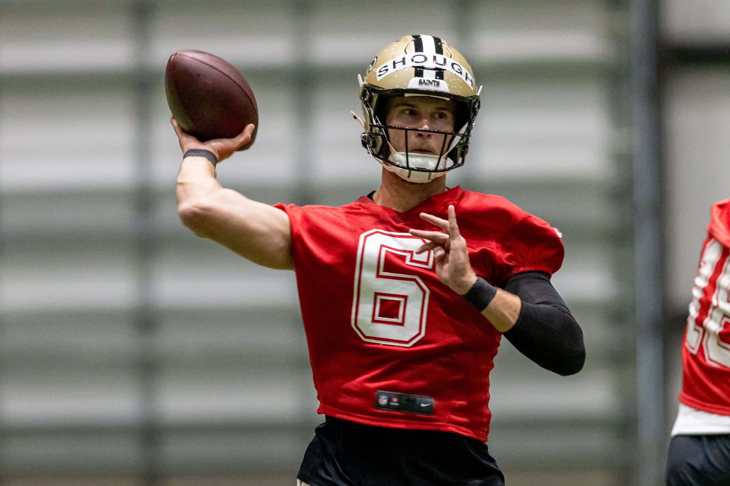 New Orleans Saints, Saints, NFL, Tyler Shough, Derek Carr, Mickey Loomis, 2025 NFL season, record prediction, season preview, Chris Olave, Alvin Kamara, Dennis Allen, Darren Rizzi, NFL schedule, Saints tickets, rebuild, salary cap, NFC South
