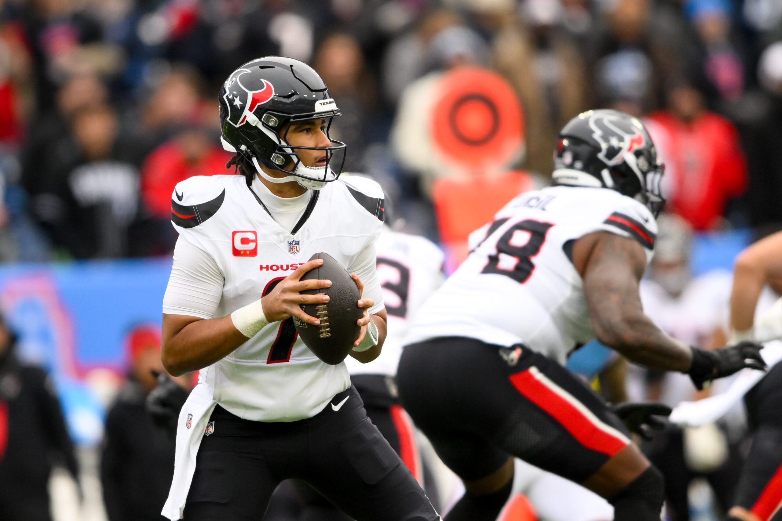 Houston Texans, 2025 NFL Season, AFC South, NFL Predictions, C.J. Stroud, Texans Schedule, Texans Tickets, NFL Playoffs, Football, Sports, Analysis, News, Rumors, Team Roster, Draft Picks, Free Agency, Trade, Caley, Defense, Offense, Game Preview.
