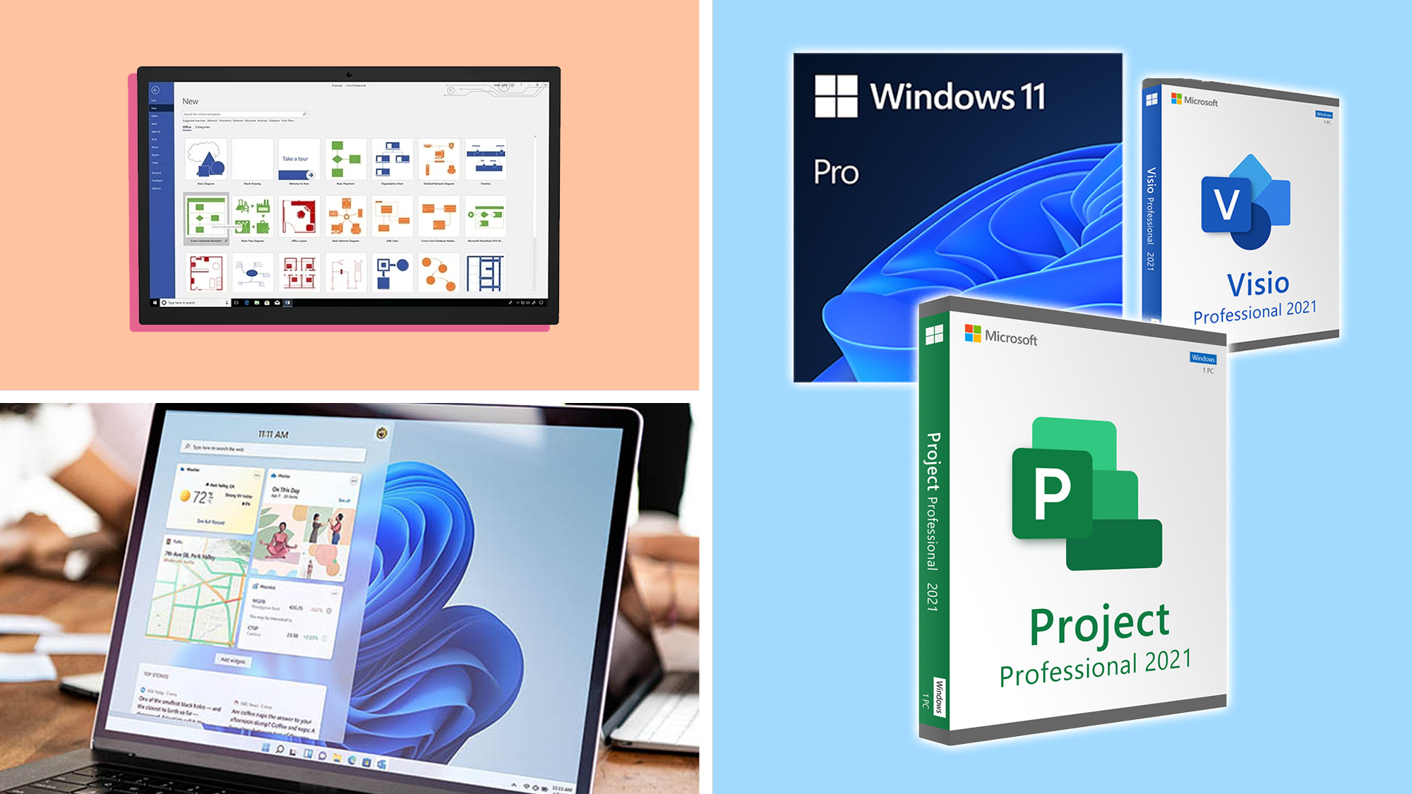 Microsoft Windows 11, Windows 11 Home, Windows 11 Pro, Microsoft Project Professional 2021, Microsoft Visio 2021 Professional, Discount, Coupon Code, WINDOWS, Software Deals, Project Management, Productivity Tools, Tech Gifts, Recent Graduates, Lifetime License, AI Assistant, Copilot, Security, Biometric Logins, Encrypted Authentication, Snap Layouts, Cloud Management, Zero Trust Security, Diagram Software, Visuals, UML, BPMN
