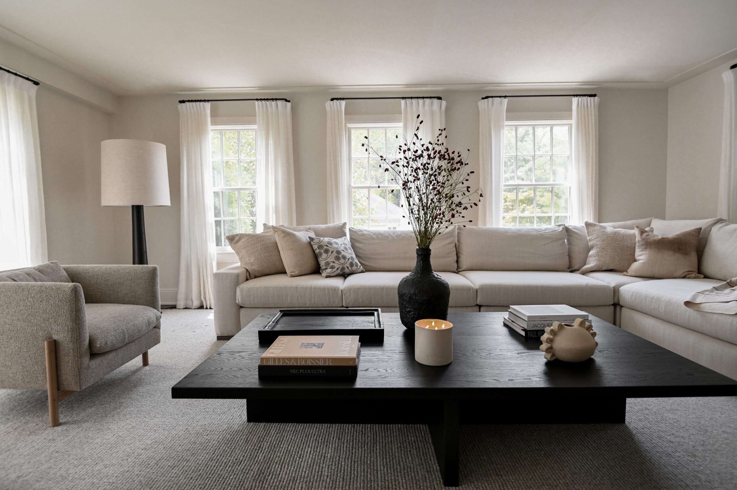 living room design, living room makeover, budget decorating, interior design, home decor, decorating on a budget, living room ideas, affordable design, DIY decorating, accessories, paint, furniture, rugs, draperies, expert advice, Arianne Bellizaire, Stephanie Schlegelmilch, Jessica Davis, home improvement, design tips, room refresh, space planning
