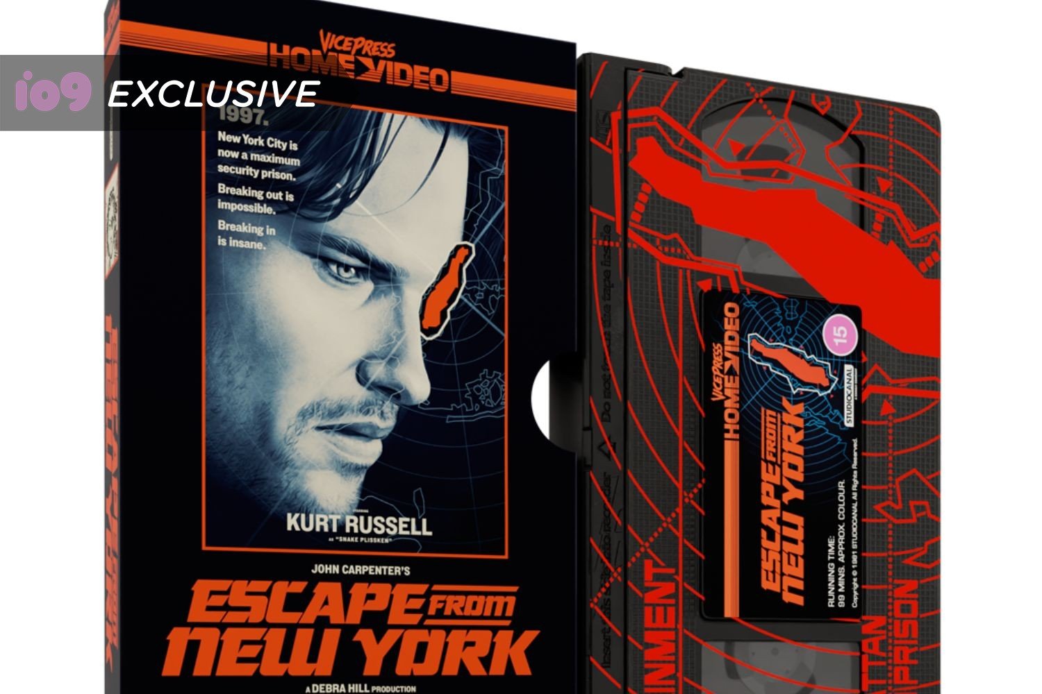 Escape From New York, VHS, Vice Press, John Carpenter, Kurt Russell, Snake Plissken, Phantom City Creative, Matt Ferguson, Barry E. Jackson, limited edition, lithograph, poster, release date, May 15, 1997, New York City, cult classic, PAL format, collector's edition
