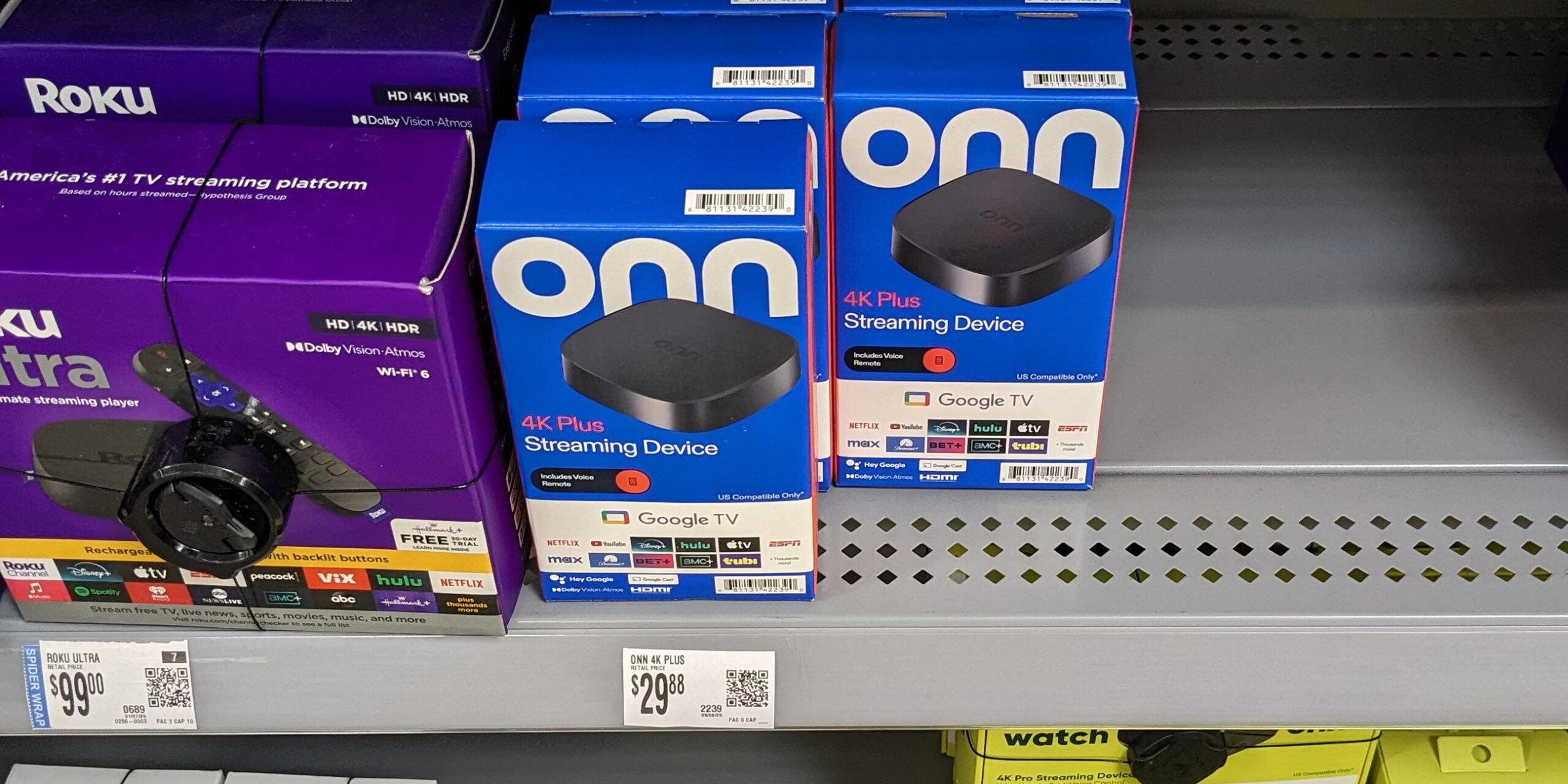 Walmart Onn 4K Plus, Google TV, streaming device, USB-C hub, Android 14, release date, price, $29.88, Walmart, Onn 4K Pro, SuperDell-TV, review, specs, features, availability, stores, Google TV Streamer, QR code setup, news, update, tech, media player.
