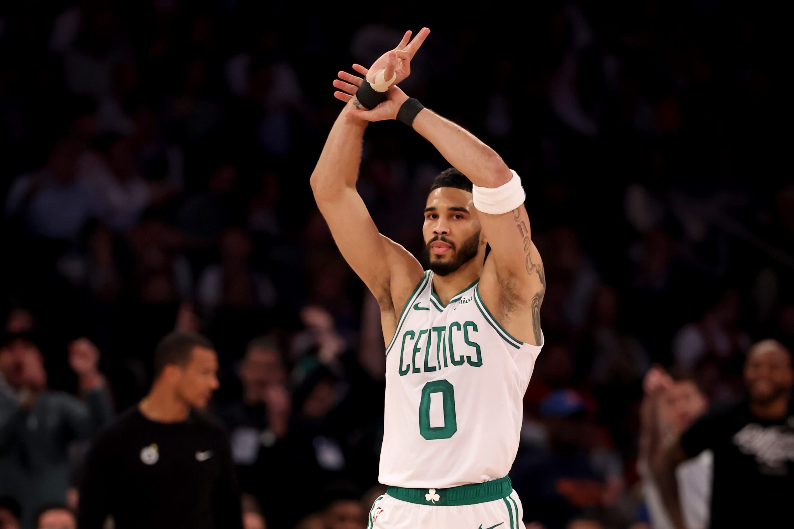 Boston Celtics, Jayson Tatum, injury, NBA Playoffs, Eastern Conference Semifinals, New York Knicks, Game 4, ankle injury, wheelchair, basketball, sports, Jalen Brunson
